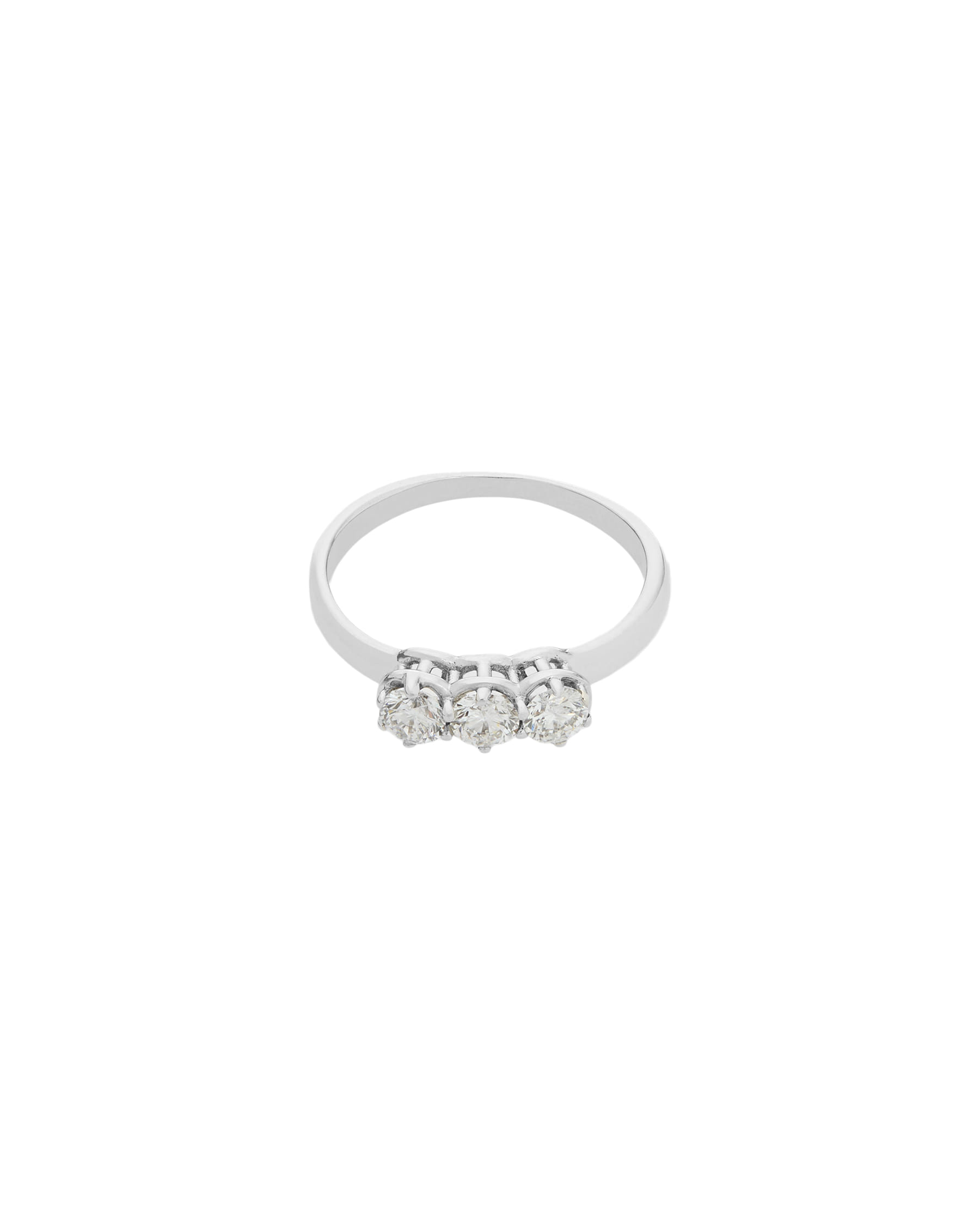 Anello trilogy in oro bianco e diamanti 0,45ct tot-1