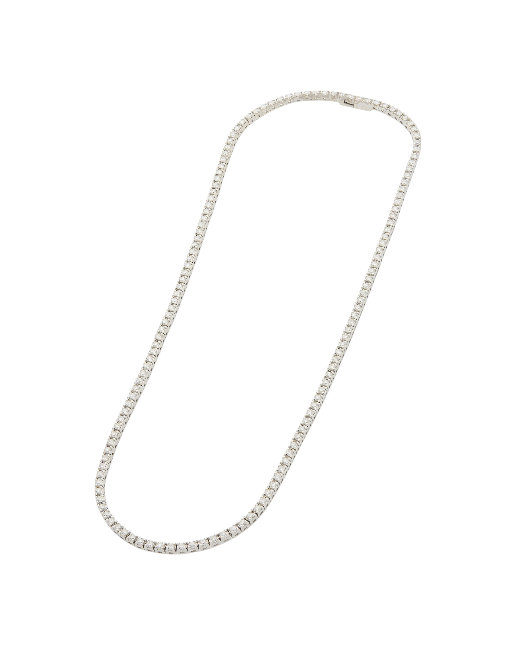 Collana tennis diamanti e oro bianco-1