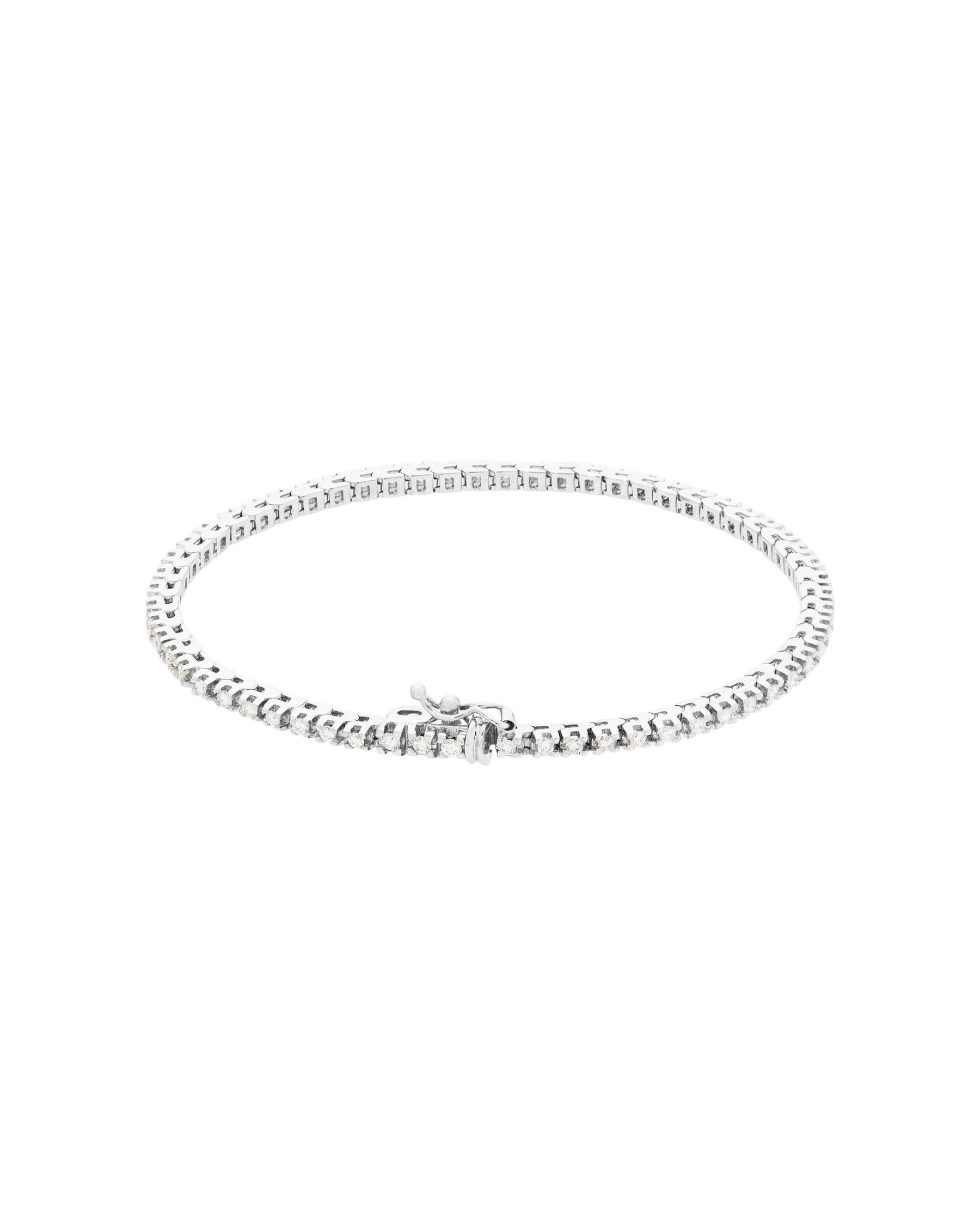Bracciale tennis in oro bianco con diamanti 1,83 ct-1