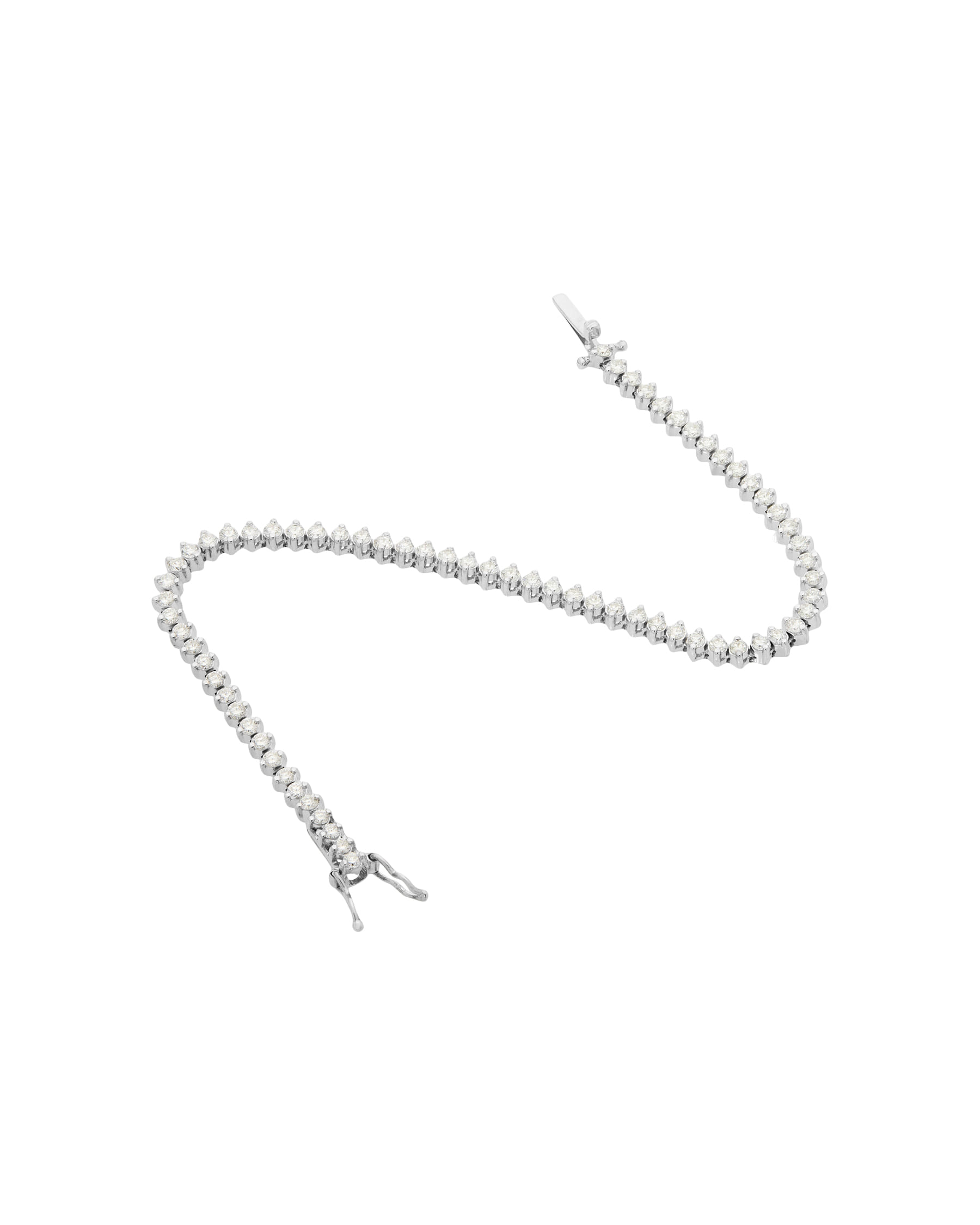 Bracciale tennis in oro bianco con diamanti 2,07 ct-2