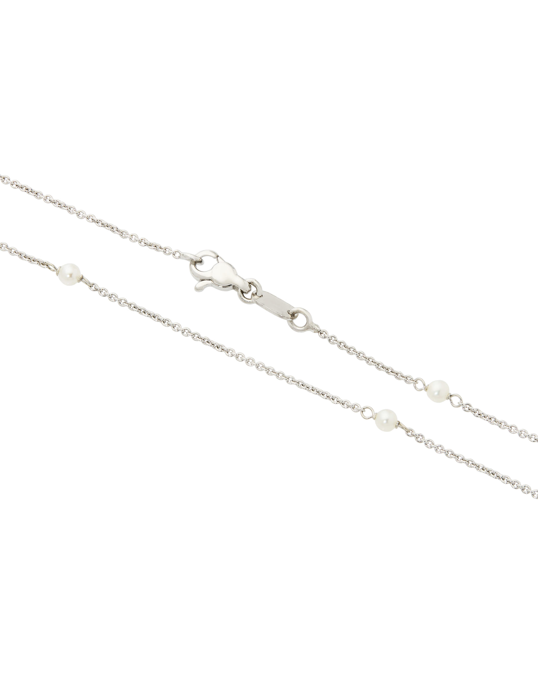 Collana in oro bianco con perline-2