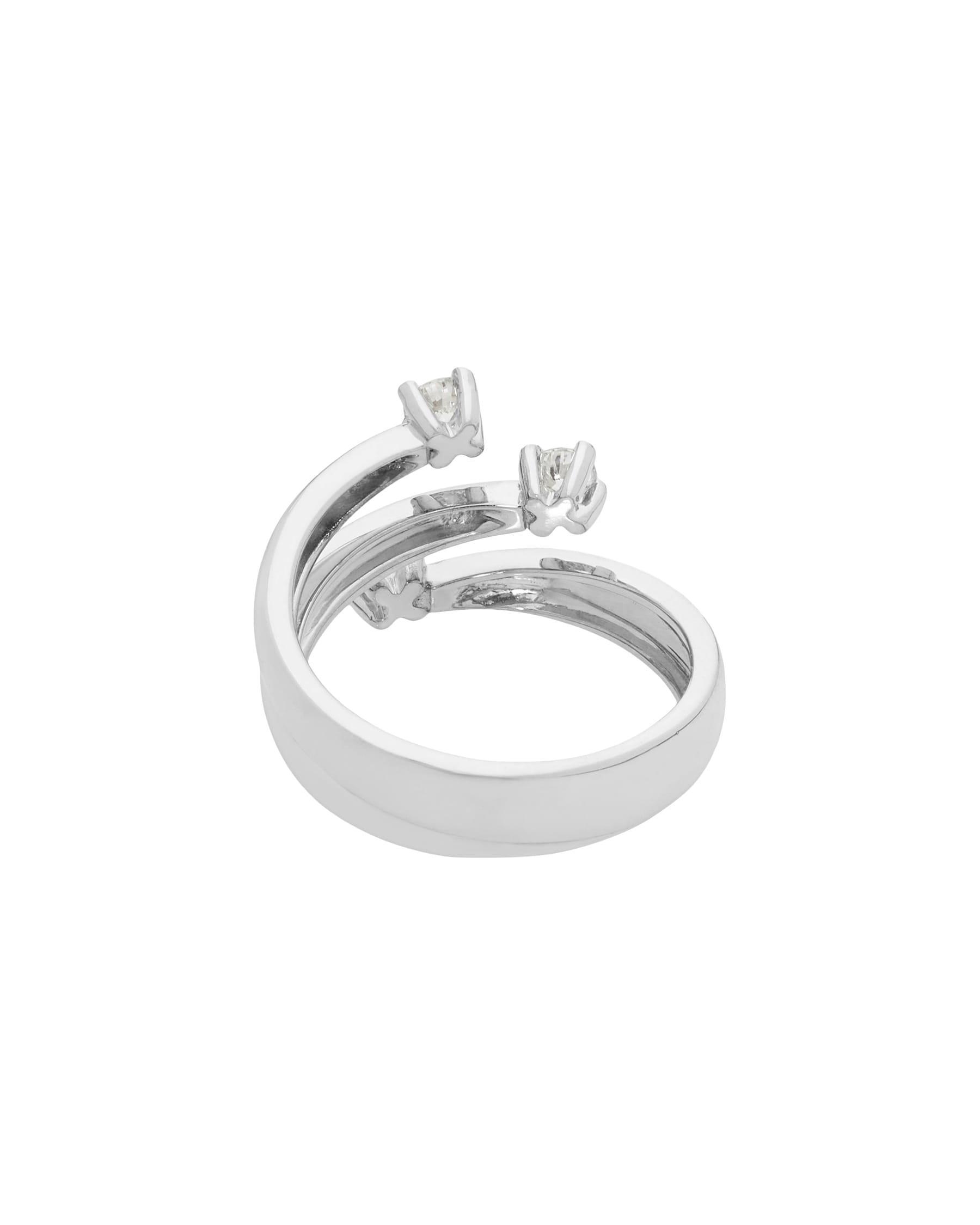 Anello trilogy stile recarlo in oro bianco e diamanti-3