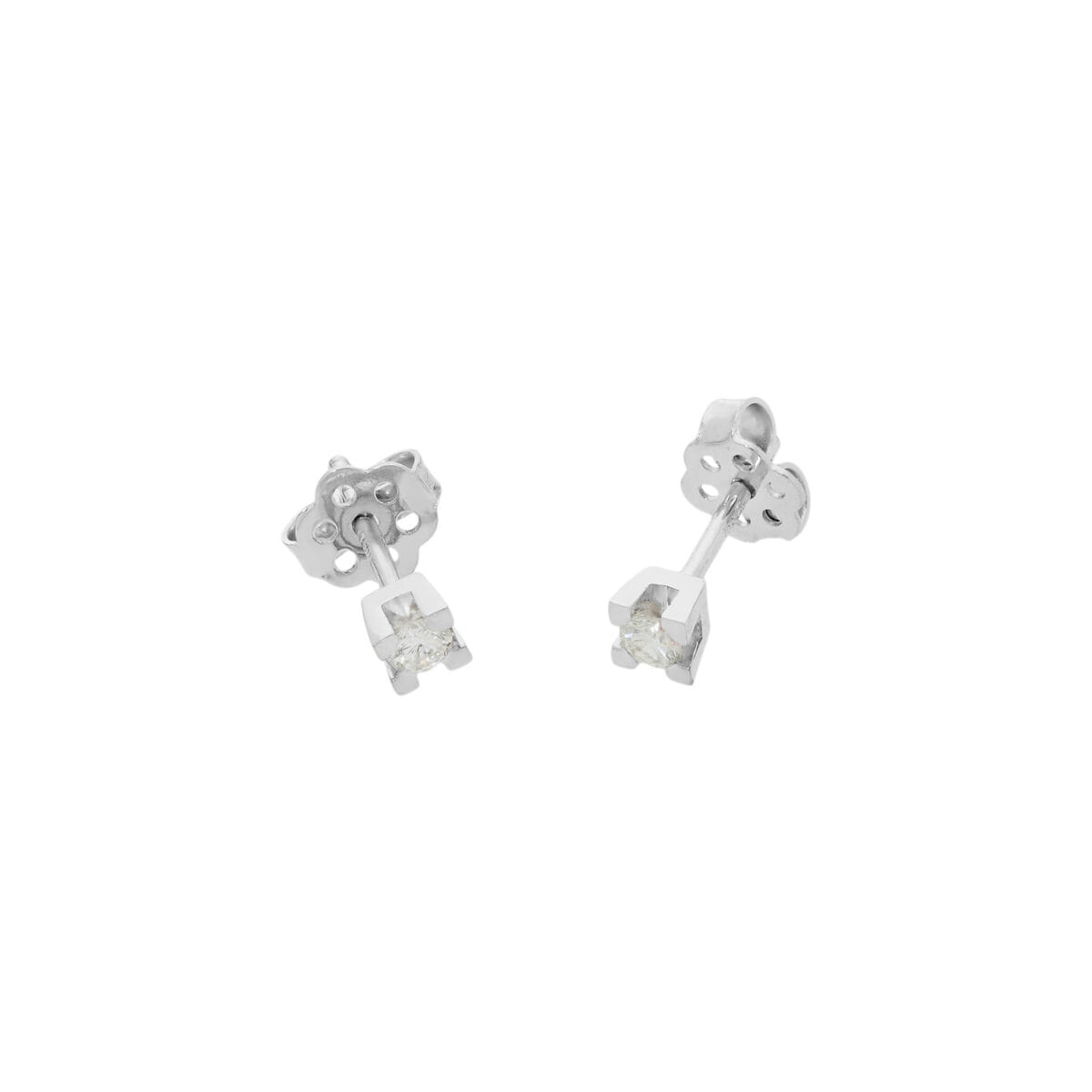 Orecchini Punto Luce Argento 925 Con Zirconi – 2 Mm – Donna Uomo Bambina