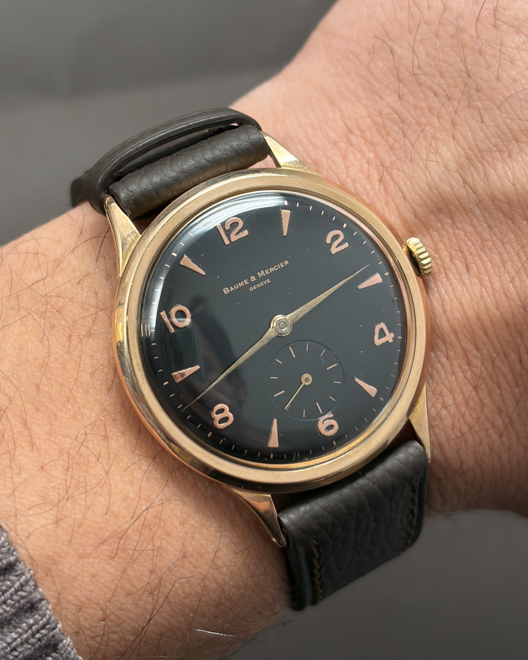 Baume mercier classic oro rosa black dial 36 mm-7