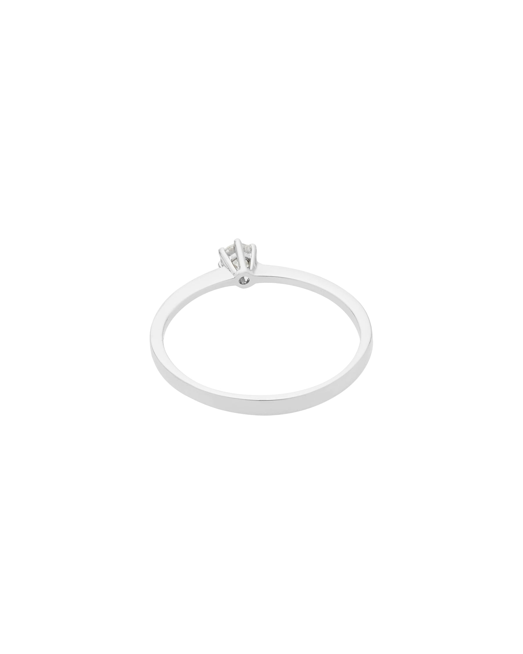 Anello solitario stile tiffany con diamante 0,15 ct-3