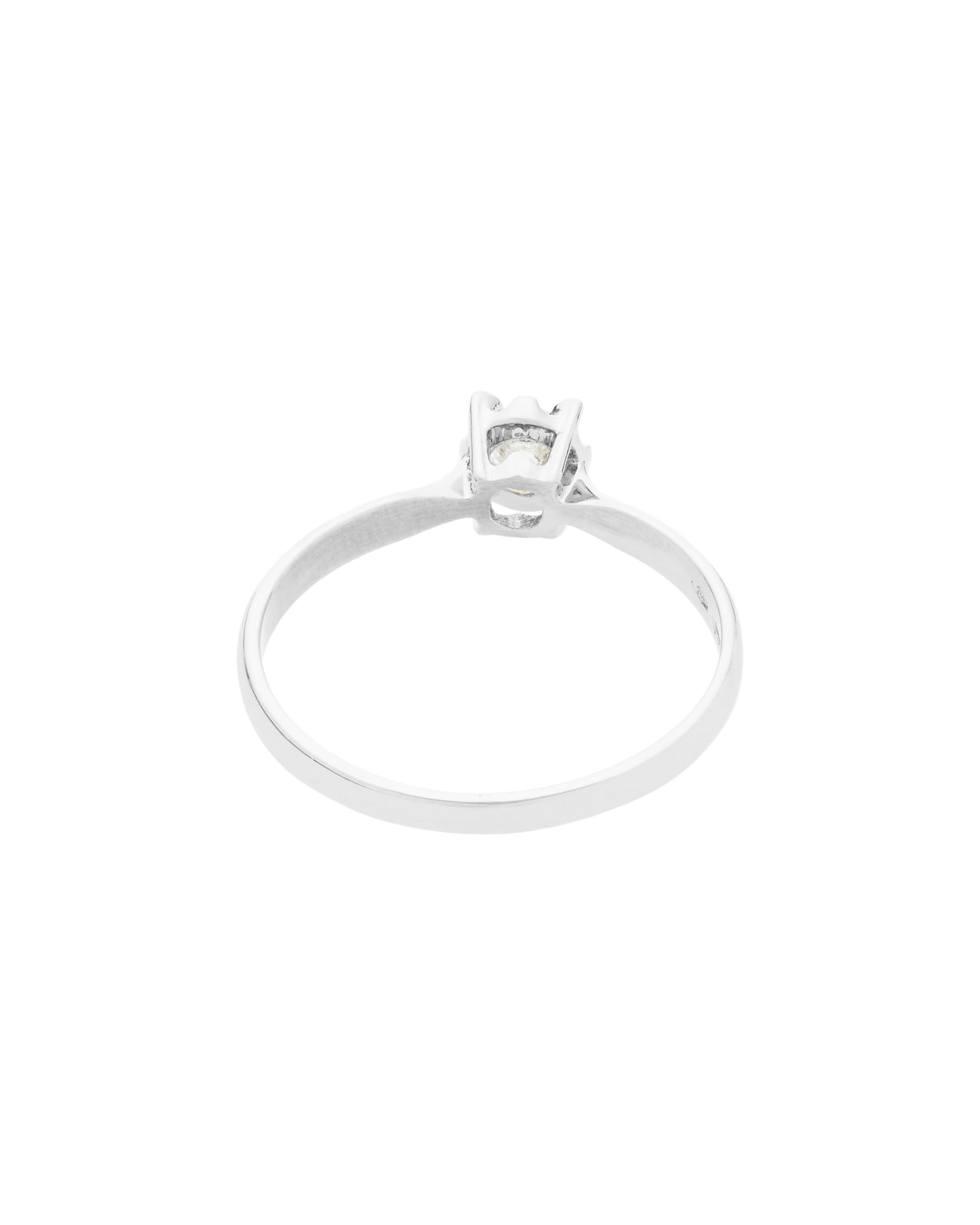 Anello solitario in oro bianco 18kt con diamante round 0,17ct-3