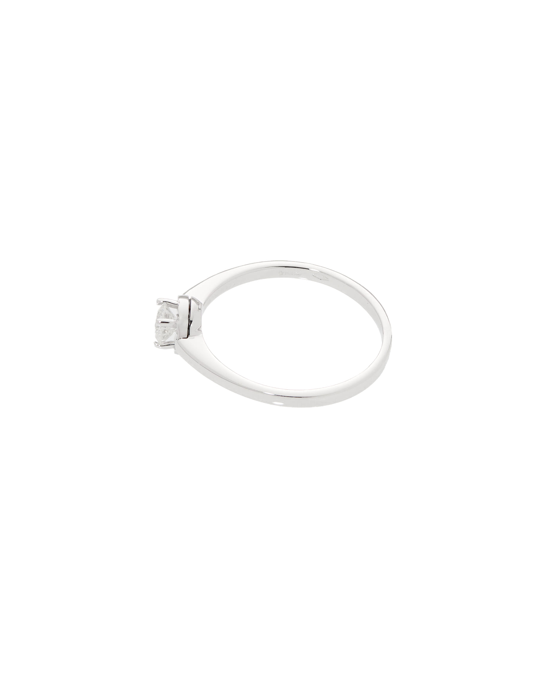 Anello solitario oro bianco con diamante 0,23 ct-2