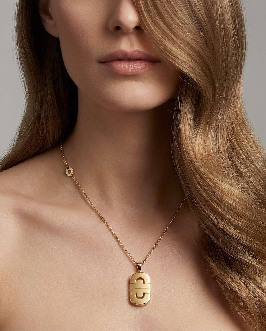 Collana bulgari con ciondolo parentesi in oro giallo-4