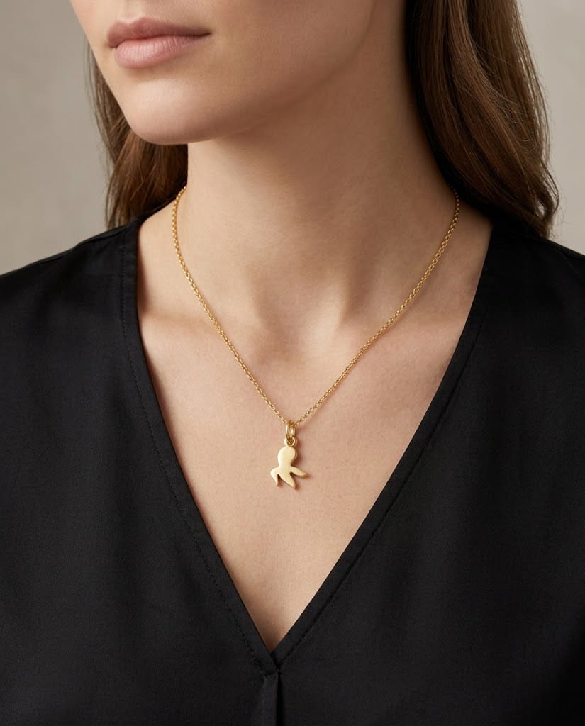 Ciondolo dodo polpo in oro giallo 18 kt-3