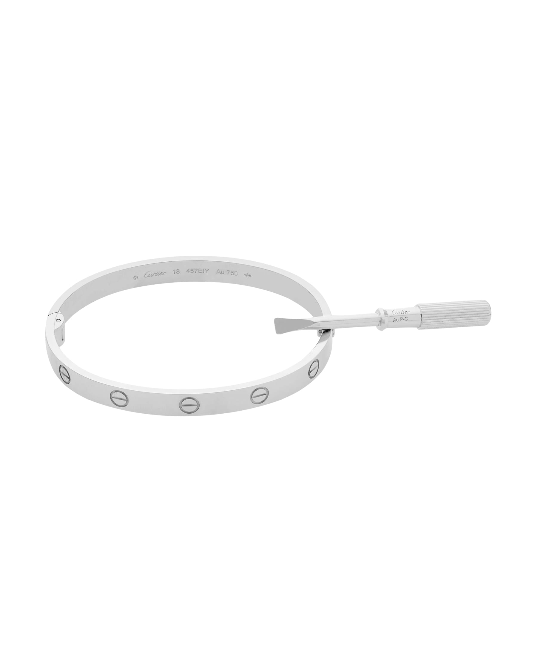 Bracciale cartier love in oro bianco-2