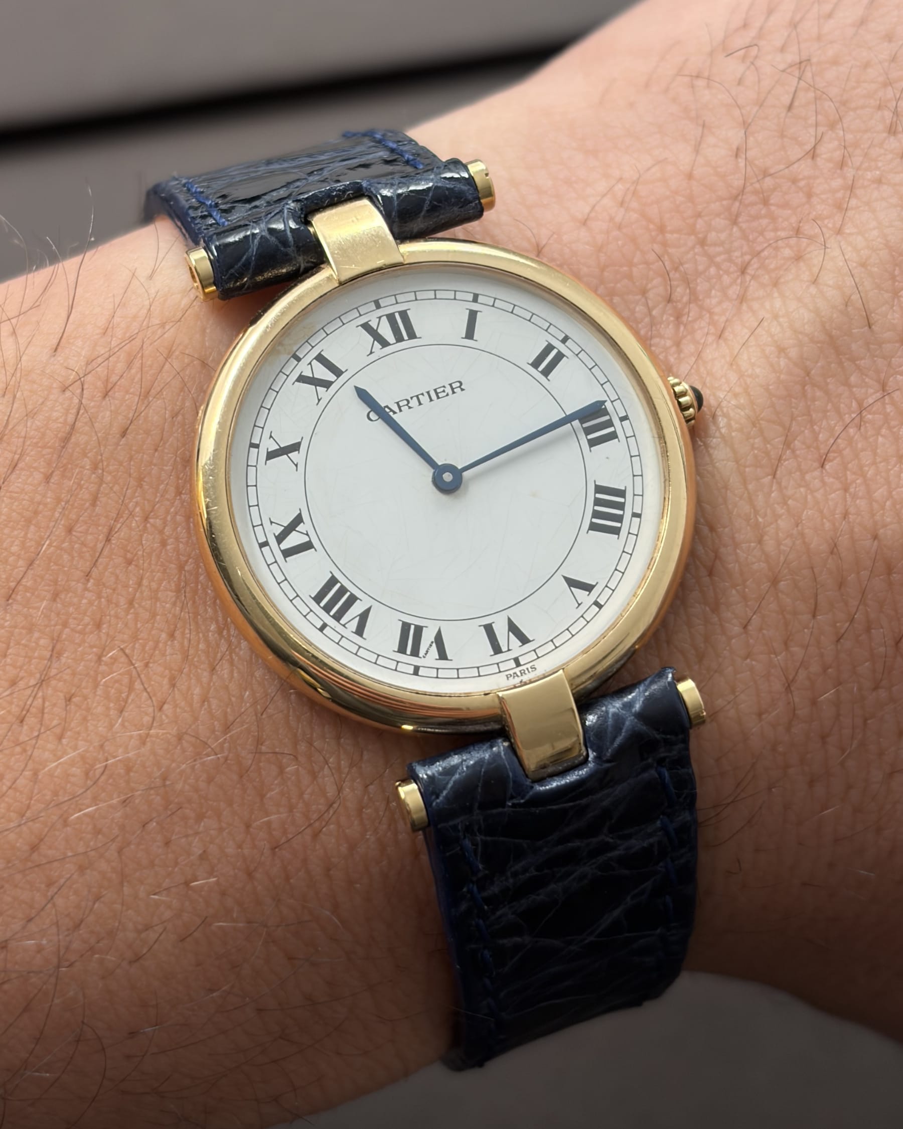 Cartier vendome paris 18 kt 30mm ref 8100-7