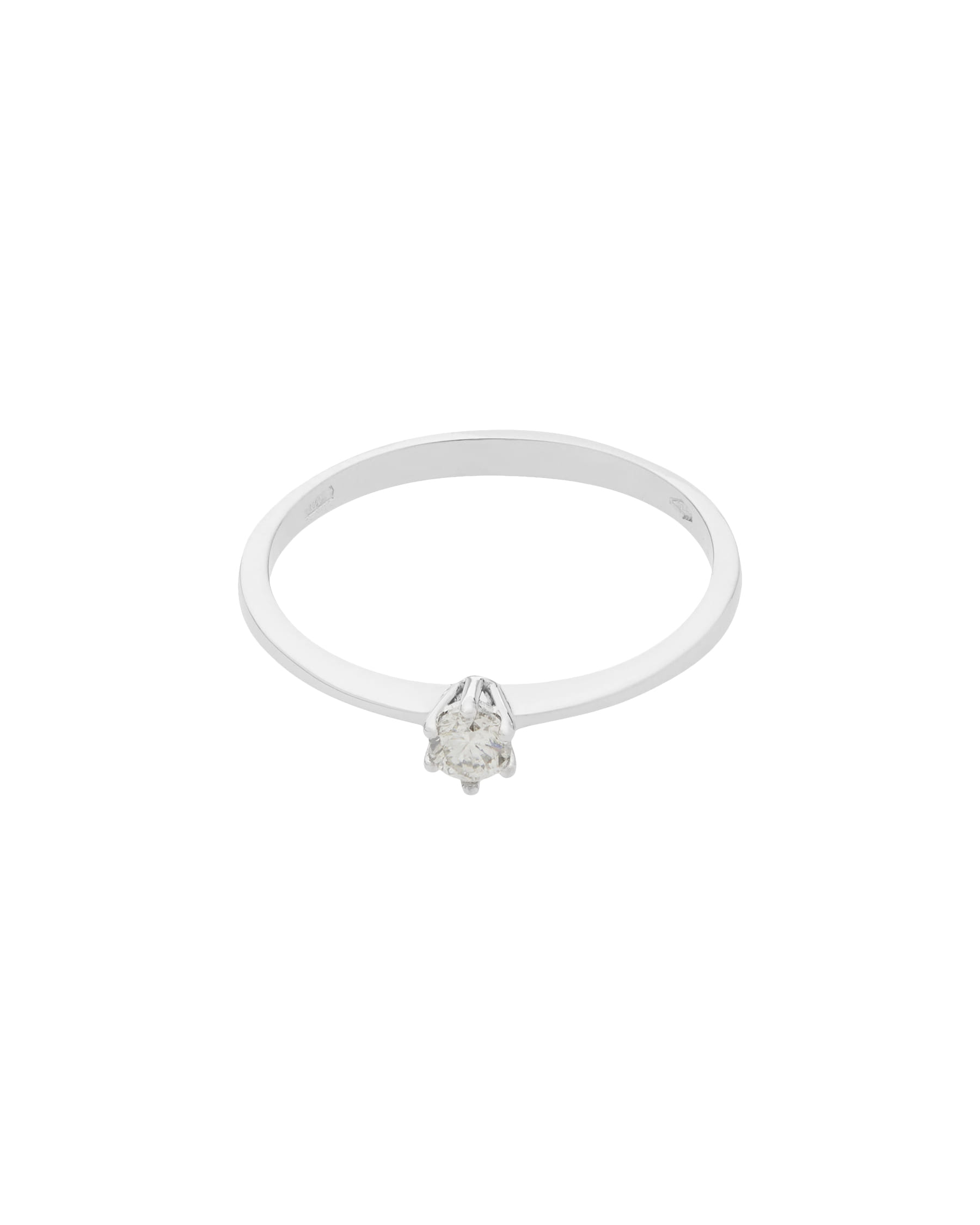 Anello solitario stile tiffany con diamante 0,15 ct-1