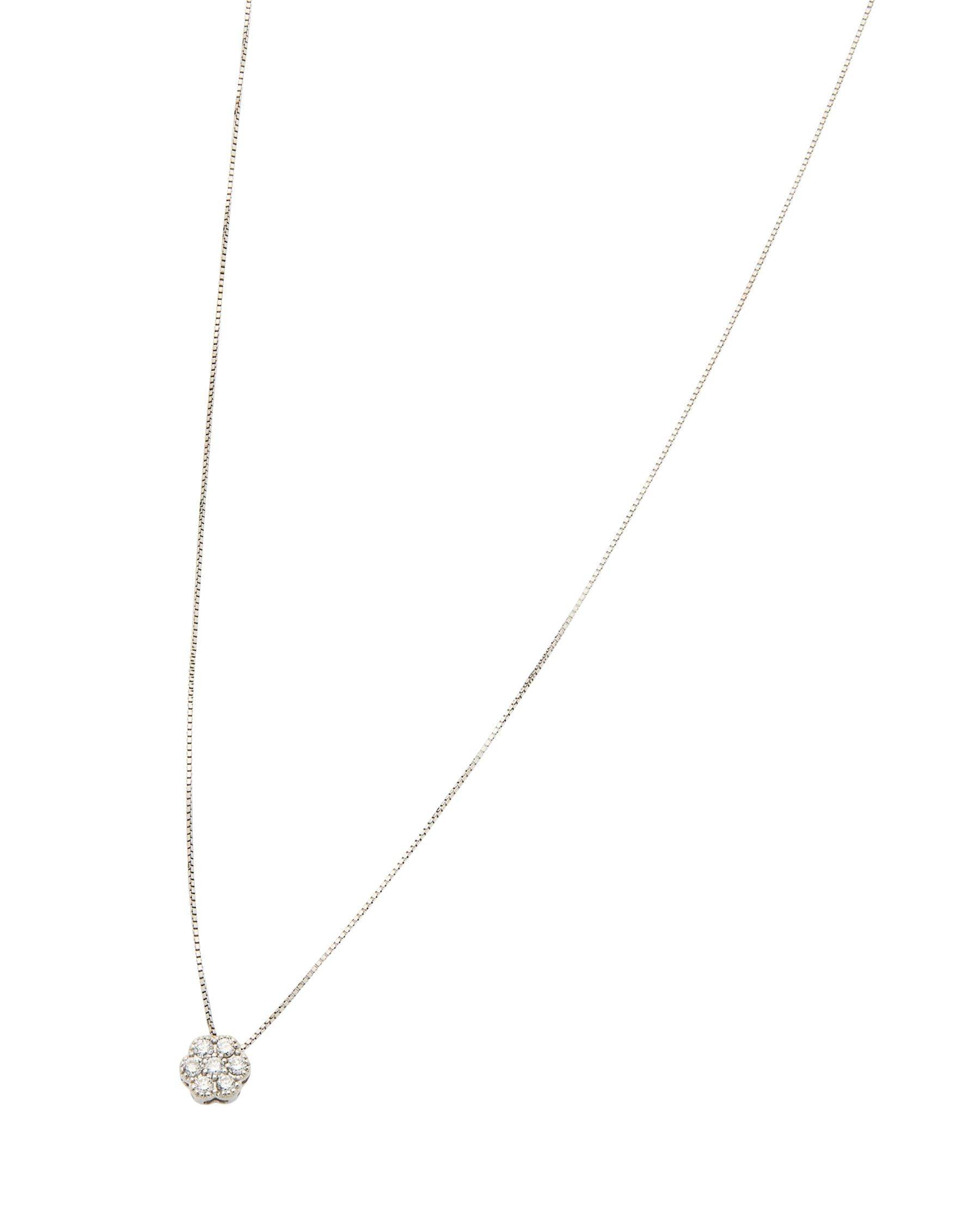 Catenina magic fiore in oro bianco 18kt con diamanti-1