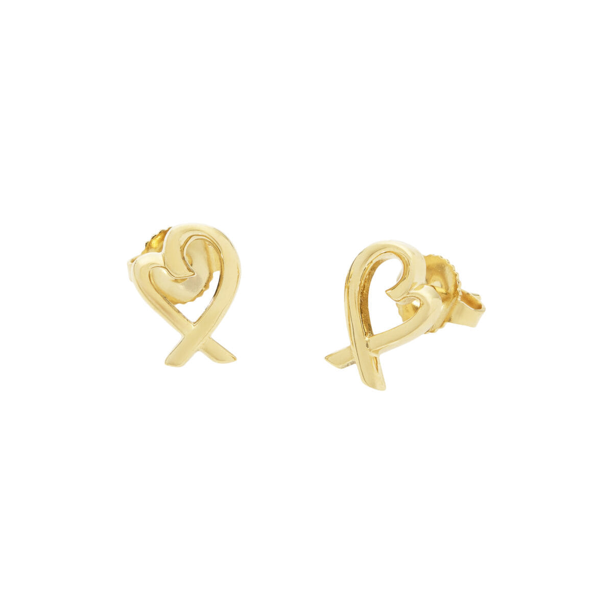 Orecchini tiffany & co. paloma picasso loving heart in oro giallo 18kt-1