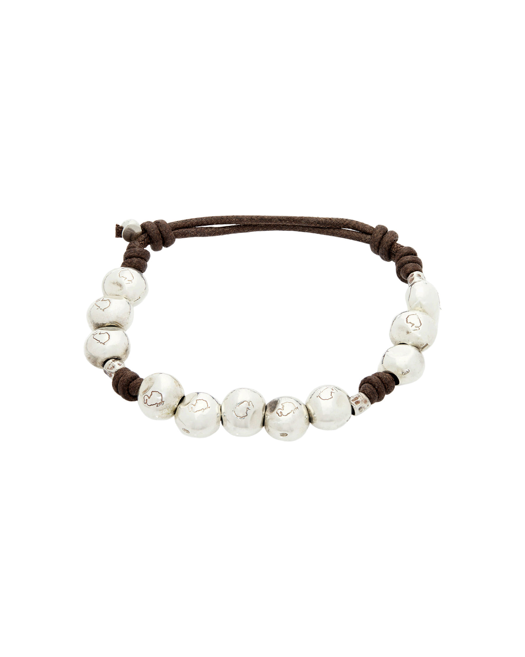 Bracciale dodo con pepite e granelli in argento-1