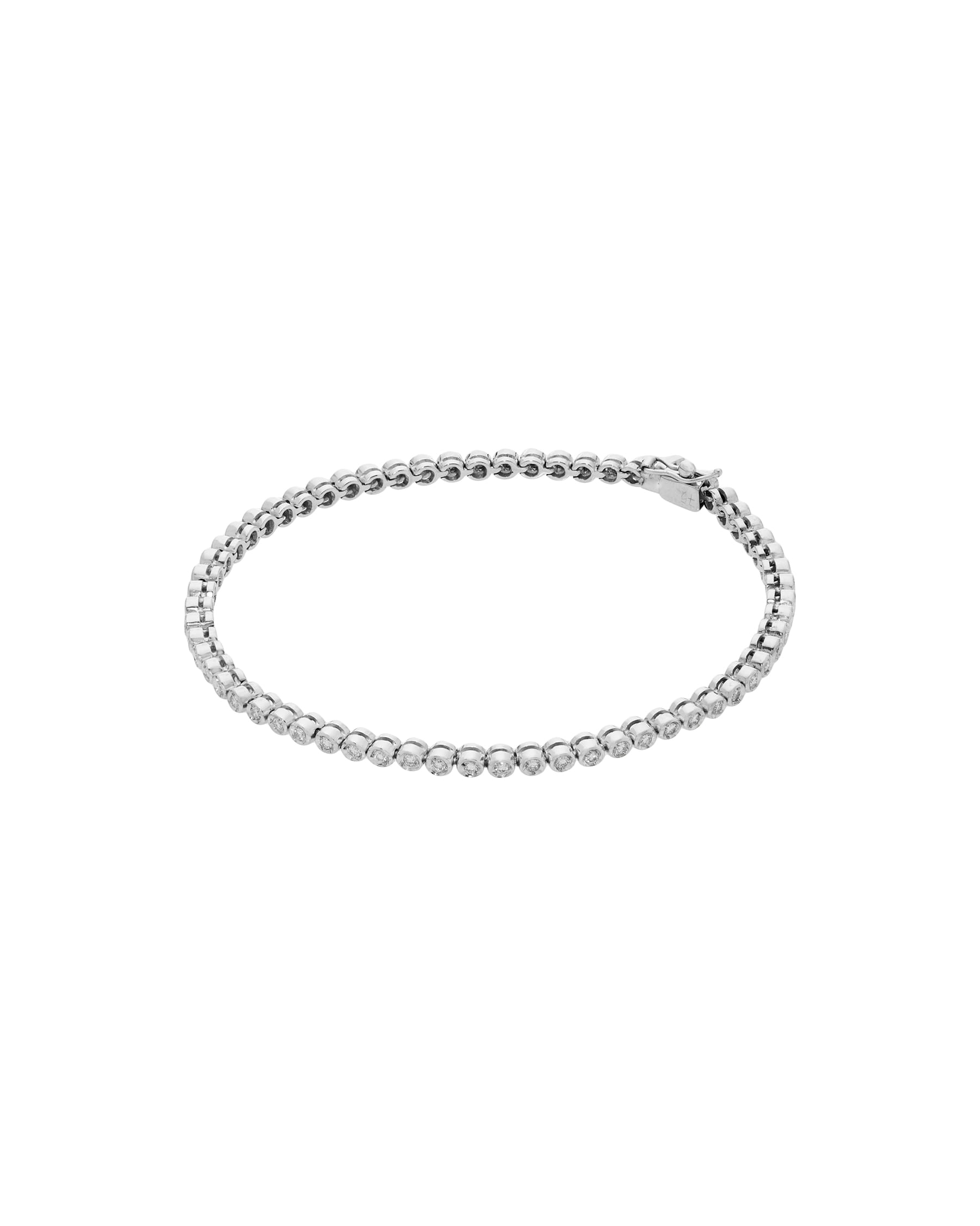 Bracciale tennis cipollino in oro bianco e diamanti-1