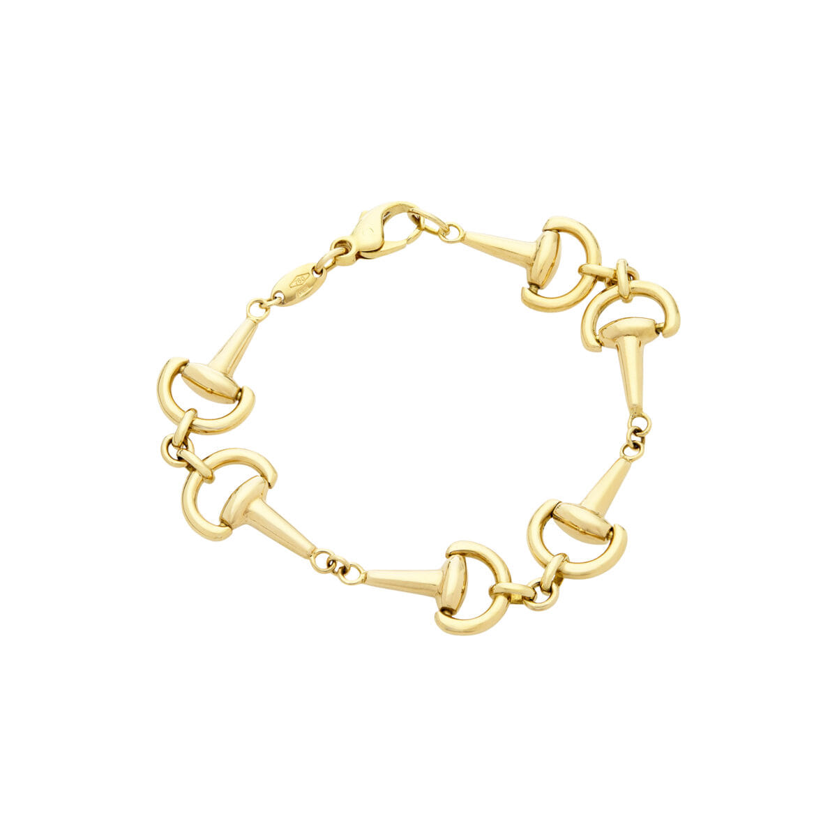 Bracciale roman maglia horsebit oro giallo 18 kt-1