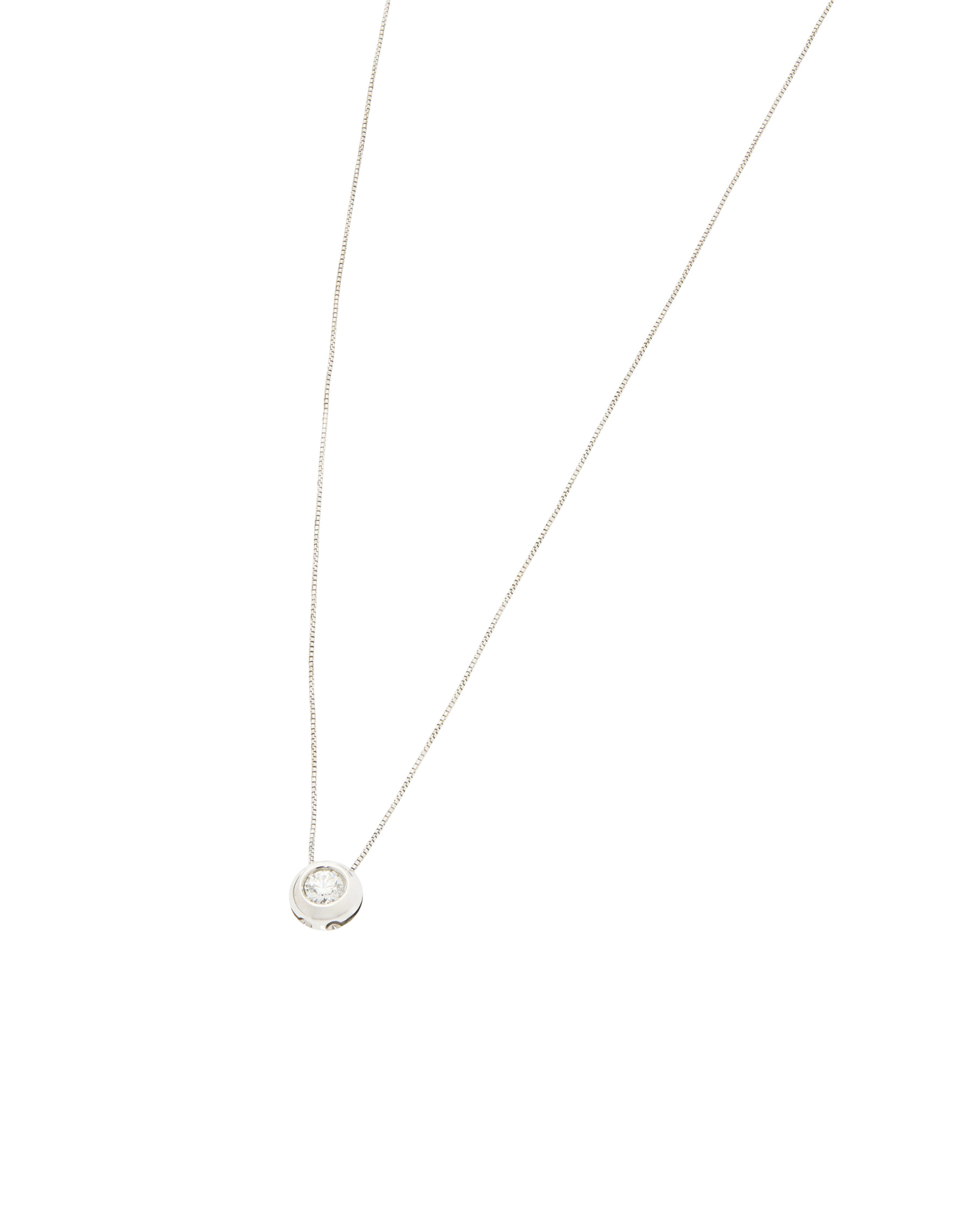 Catenina punto luce cipollino con diamante 0,25 ct-1