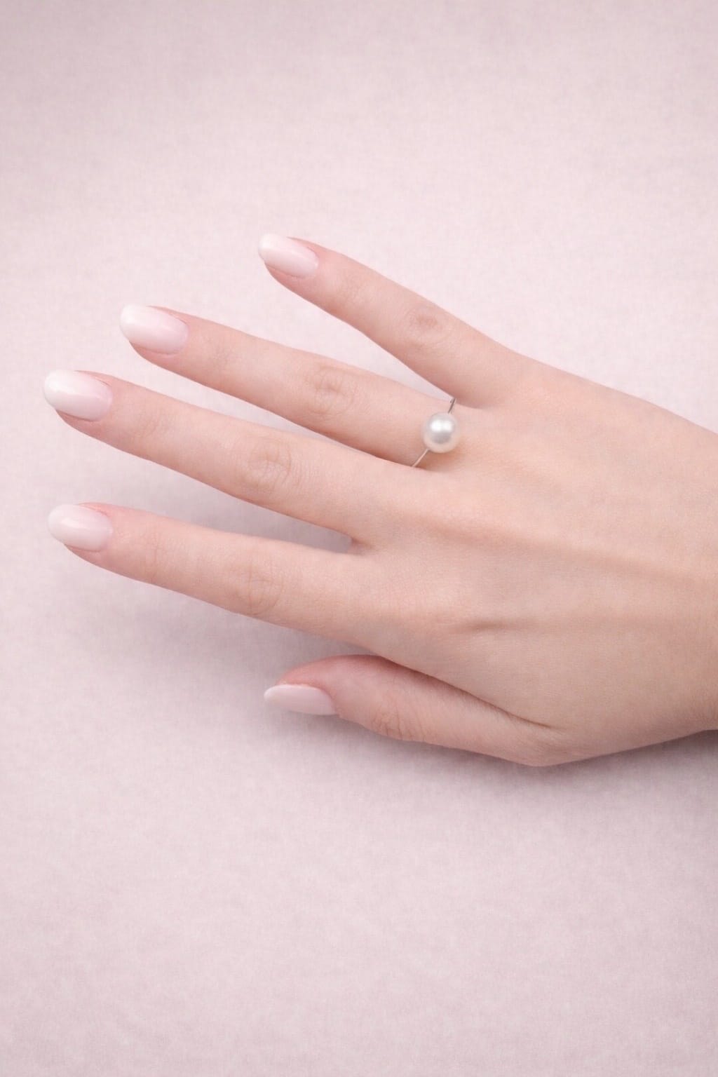 Anello miluna in oro bianco con perla 7,5 mm-4