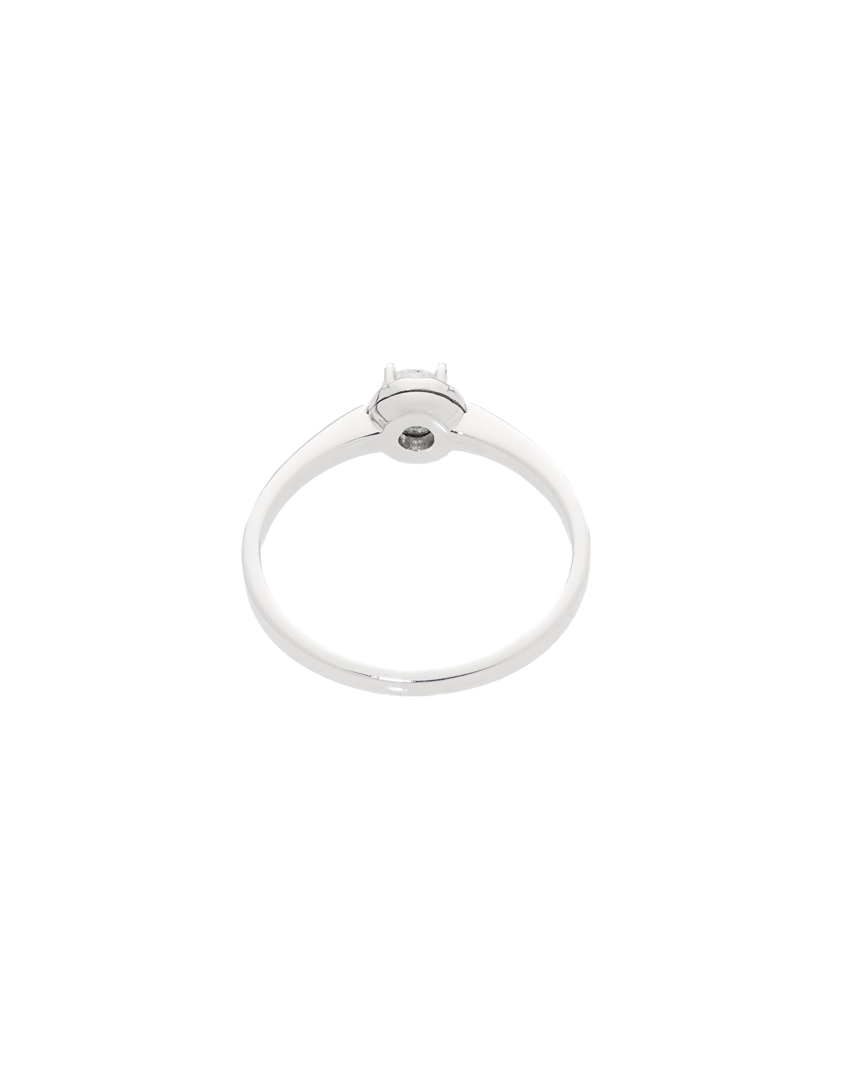 Anello solitario oro bianco con diamante 0,23 ct-3