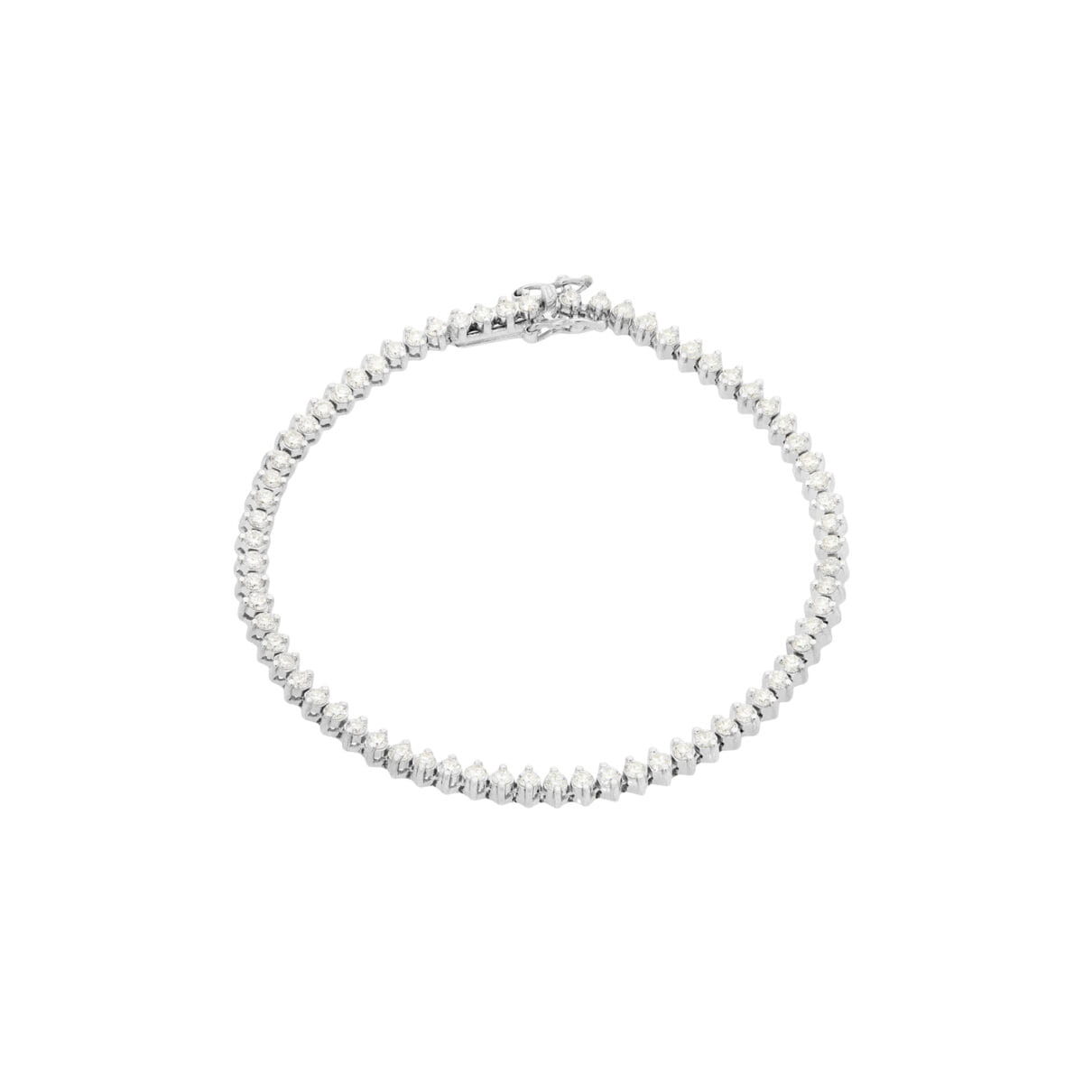 Bracciale tennis in oro bianco con diamanti 2,07 ct-1