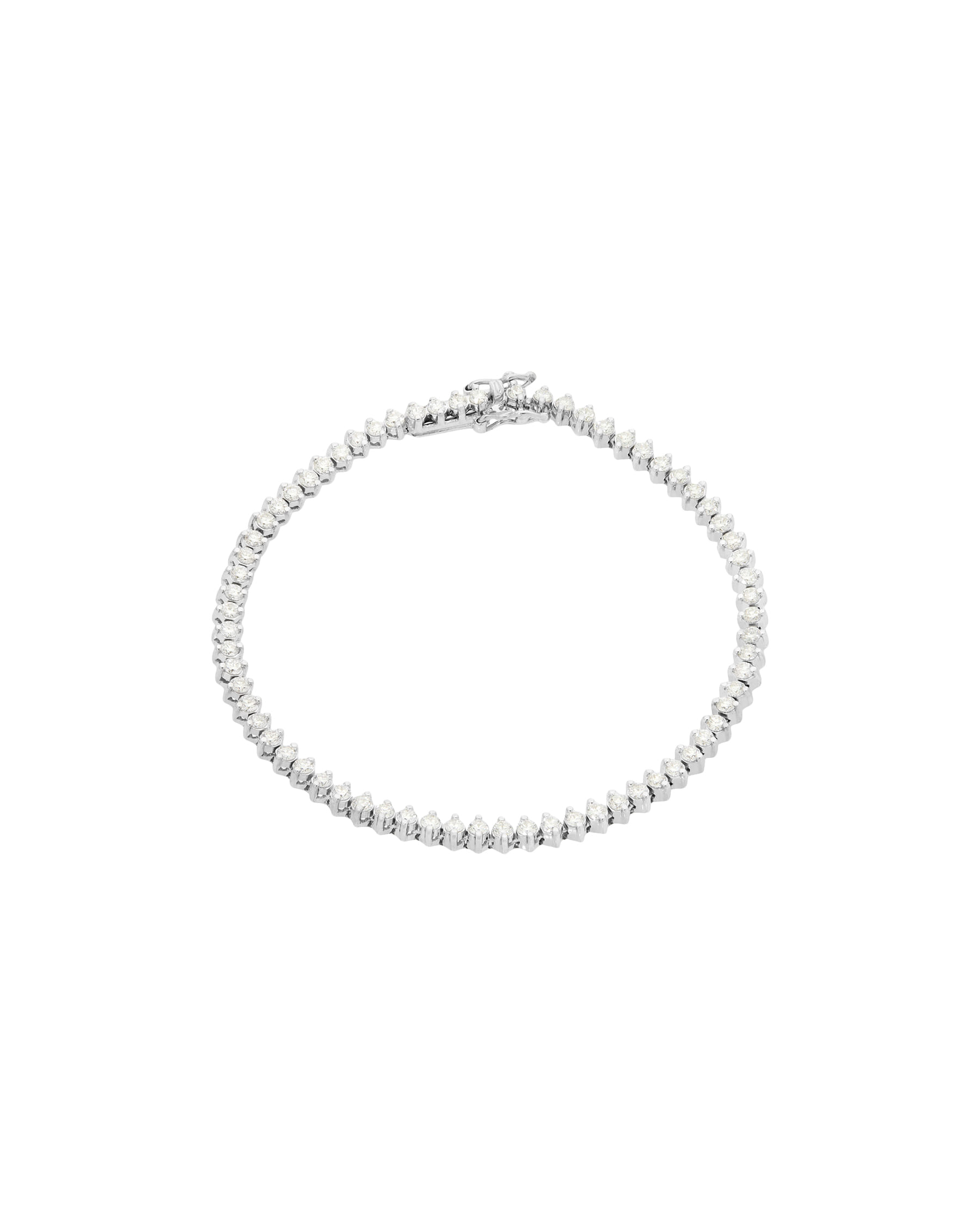 Bracciale tennis in oro bianco con diamanti 2,07 ct-1