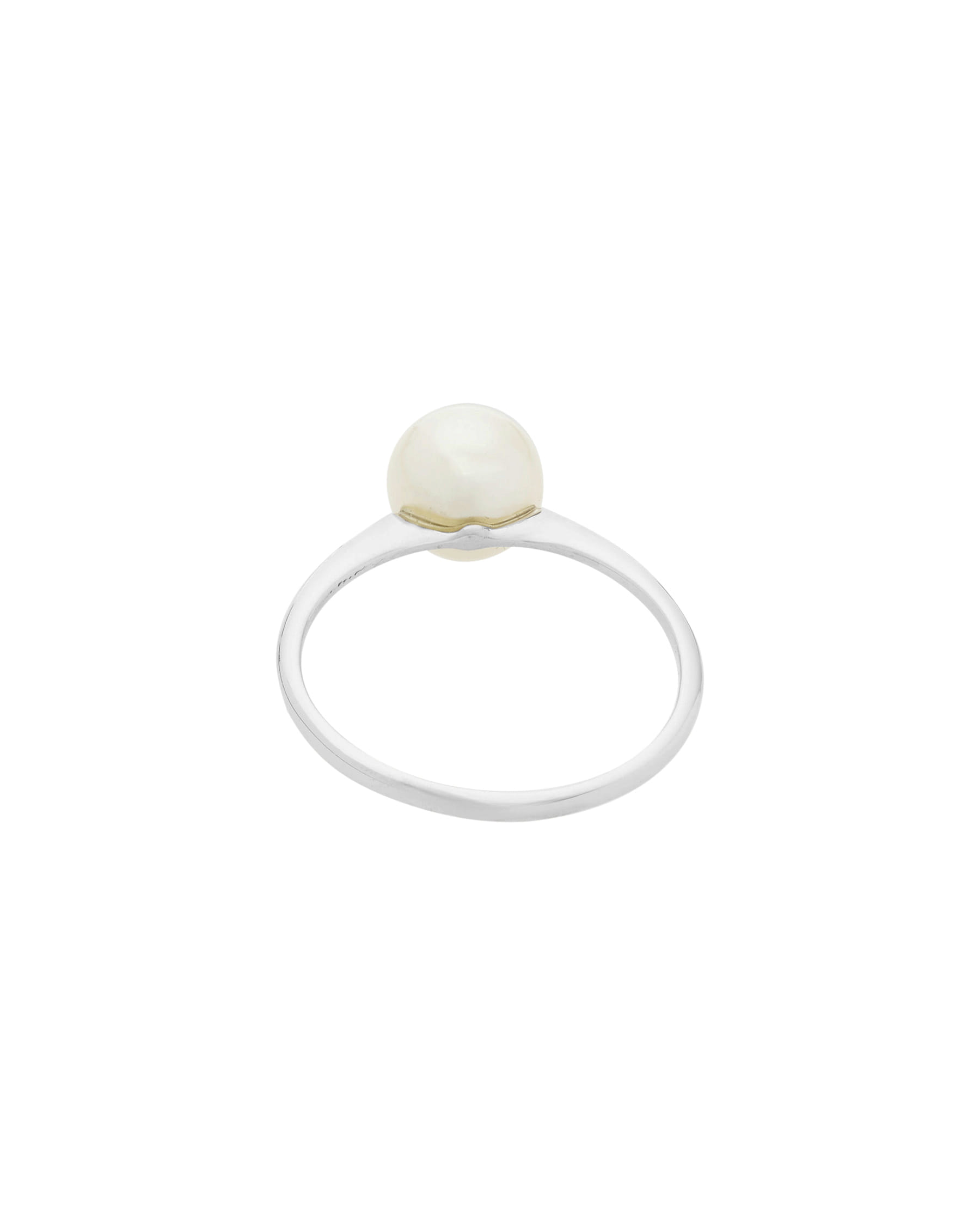 Anello miluna in oro bianco con perla 7,5 mm-3