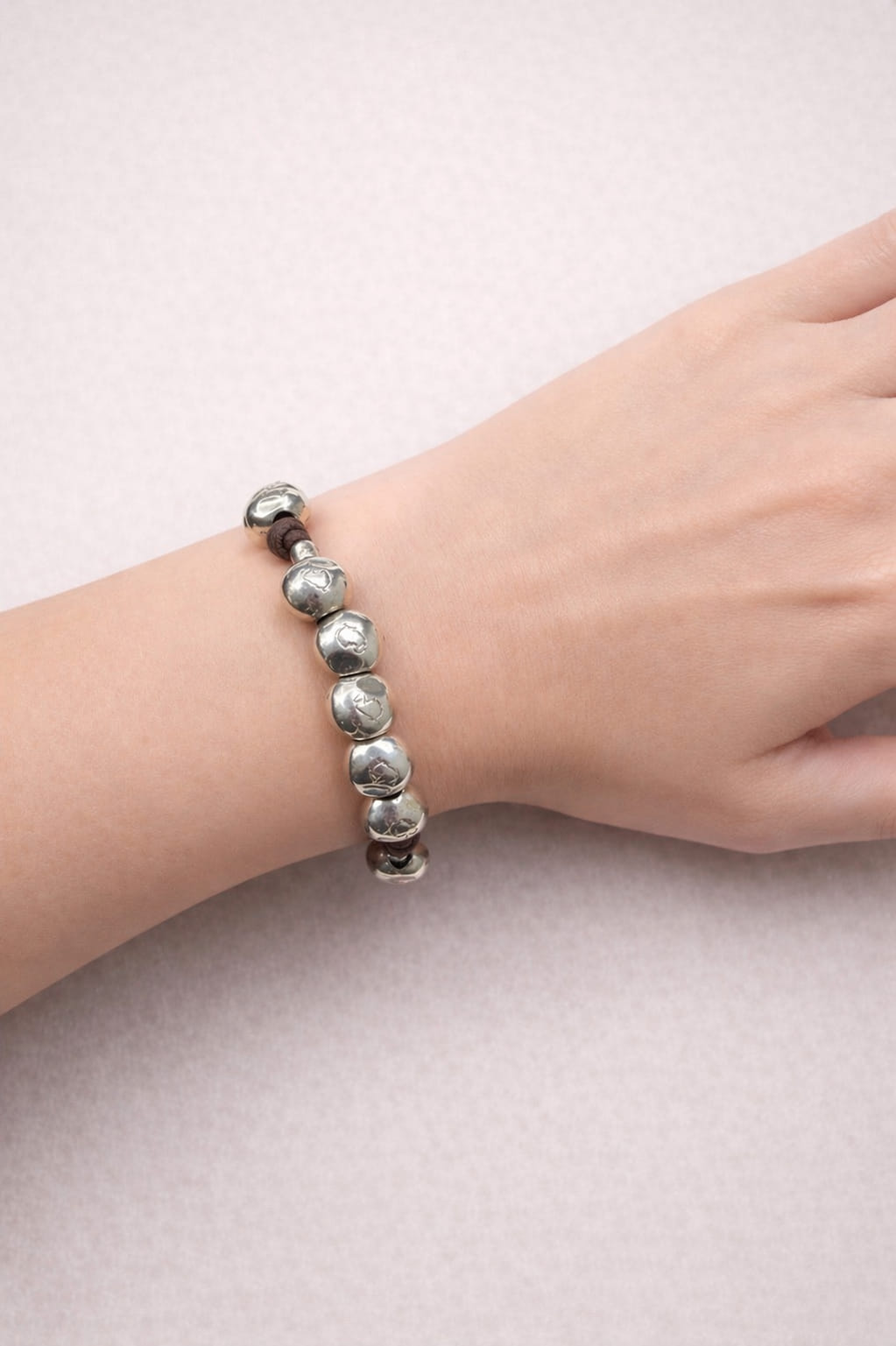 Bracciale dodo con pepite e granelli in argento-3