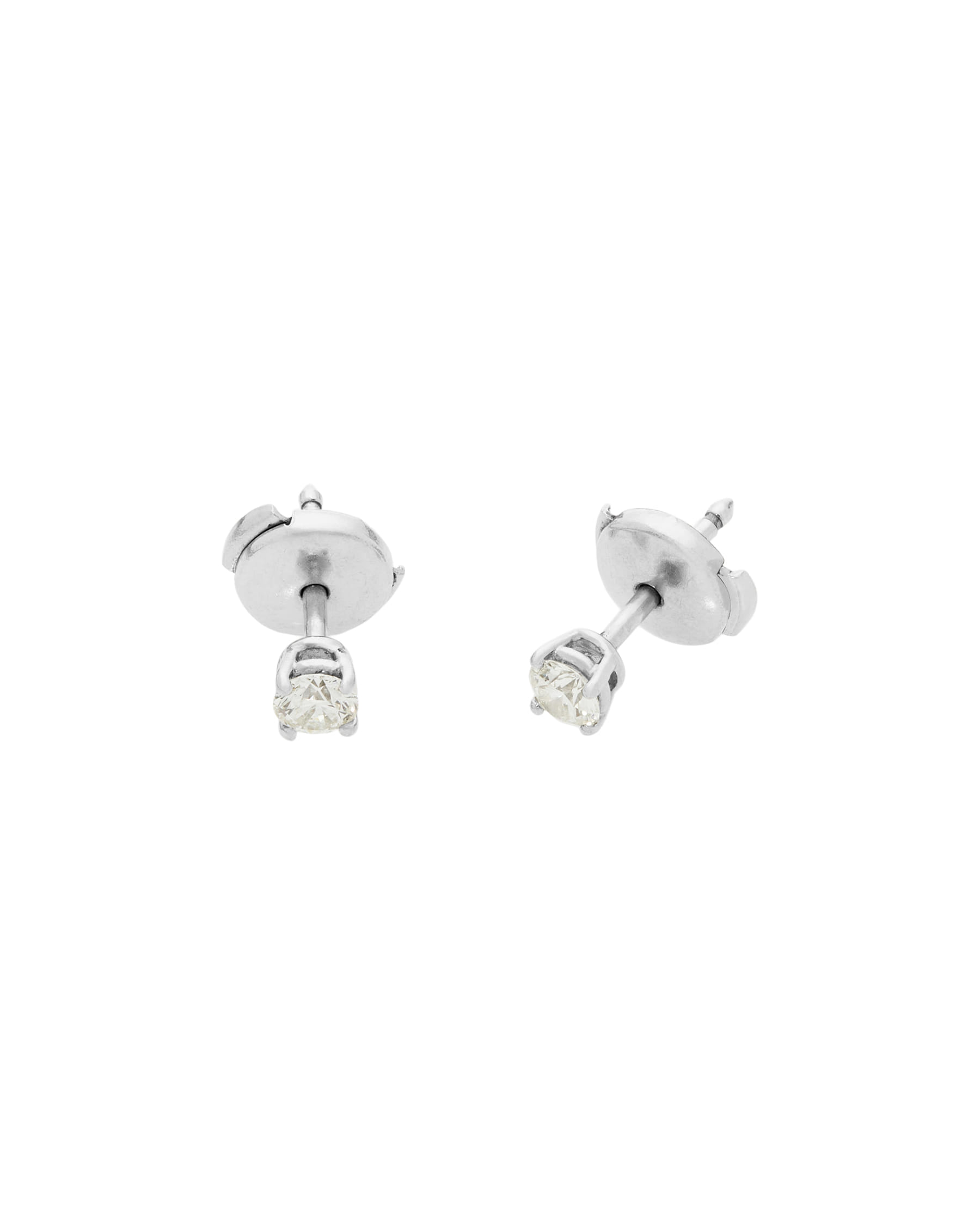 Orecchini punto luce tiffany&co. in platino con diamanti 0,38 ct-2