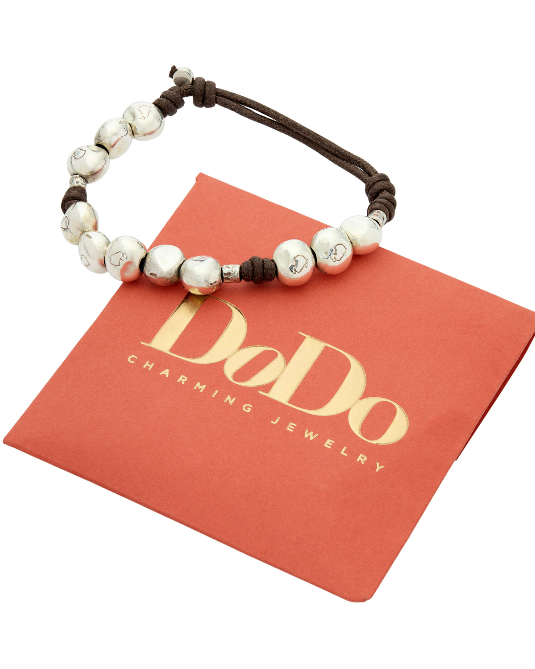 Bracciale dodo con pepite e granelli in argento-2