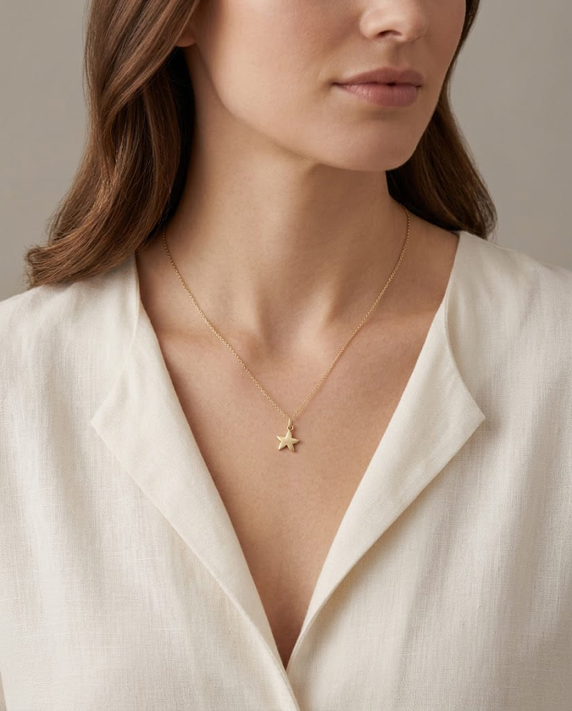 Ciondolo dodo stella marina in oro rosa 18kt-3