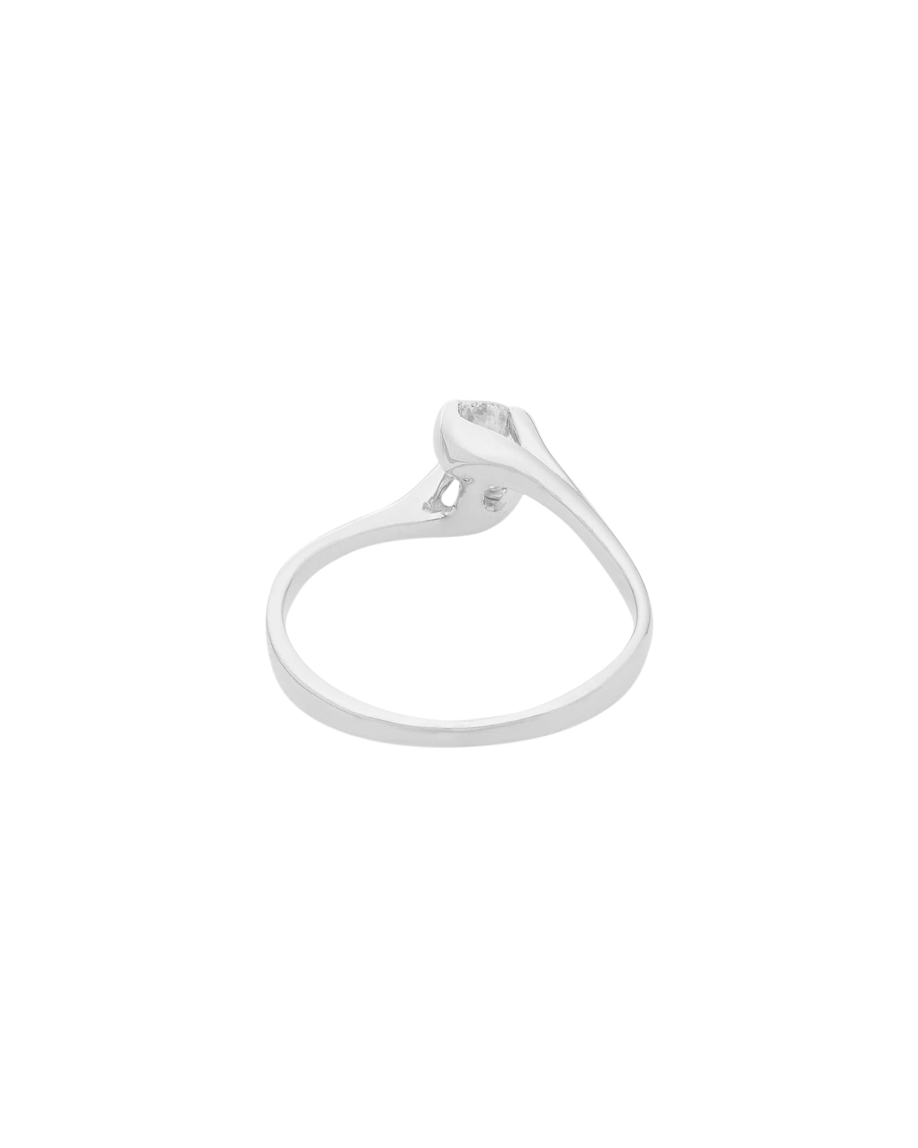 Anello solitario valentino in oro bianco con diamante 0,26 ct-3