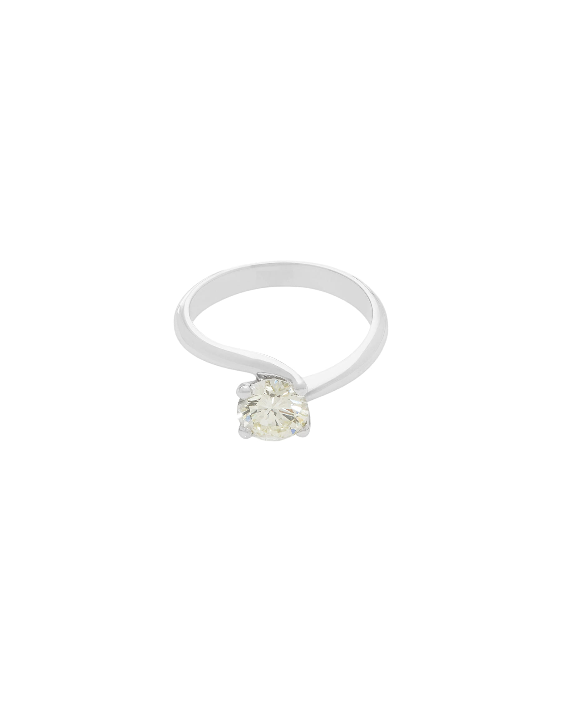 Anello solitario valentino in oro bianco con diamante 1,07 ct-1