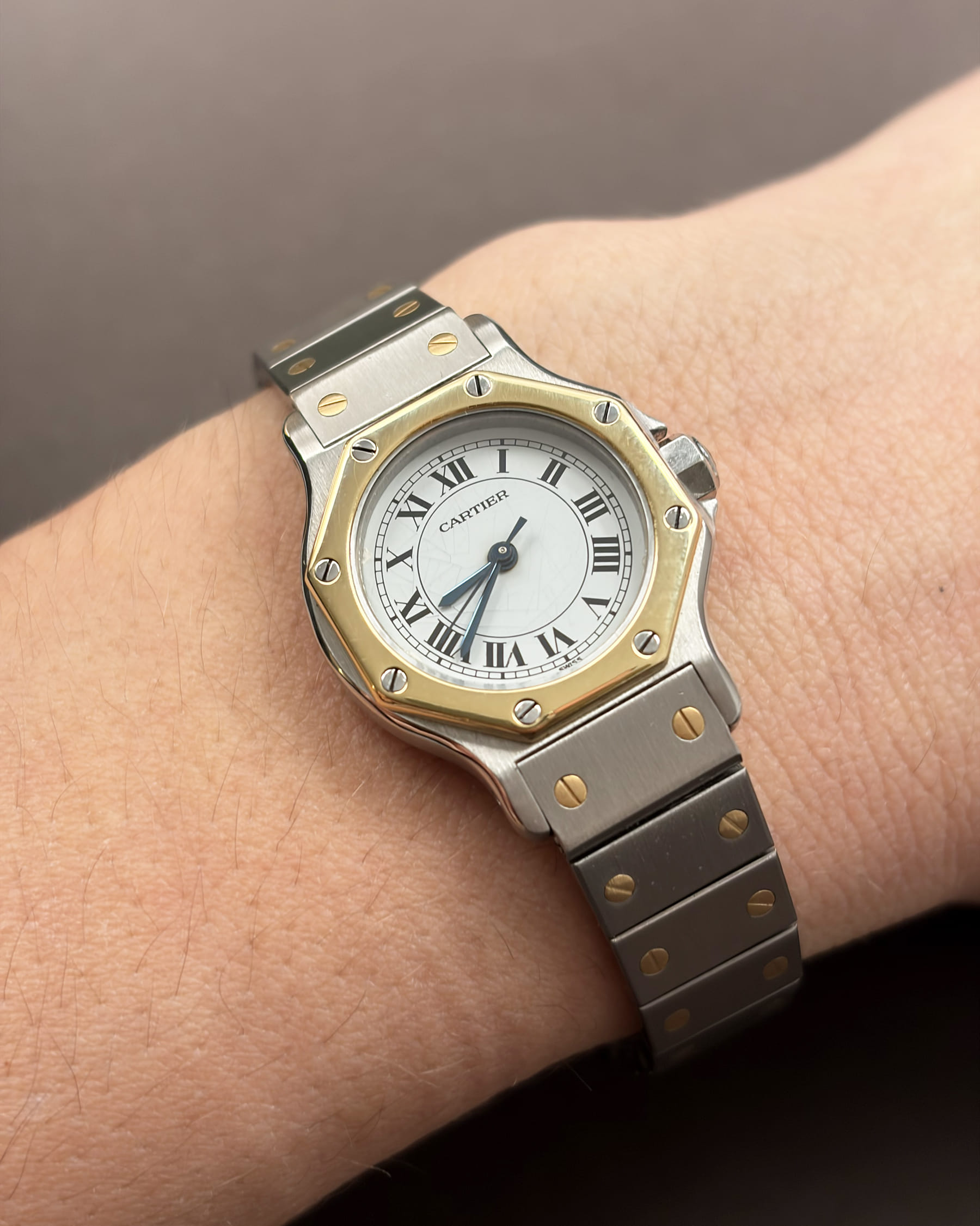 Cartier santos octagon 25 mm ref 0907-6