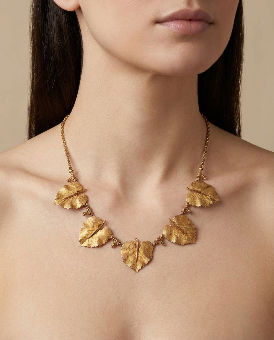 Collana leaves oro rosso buccellati-4