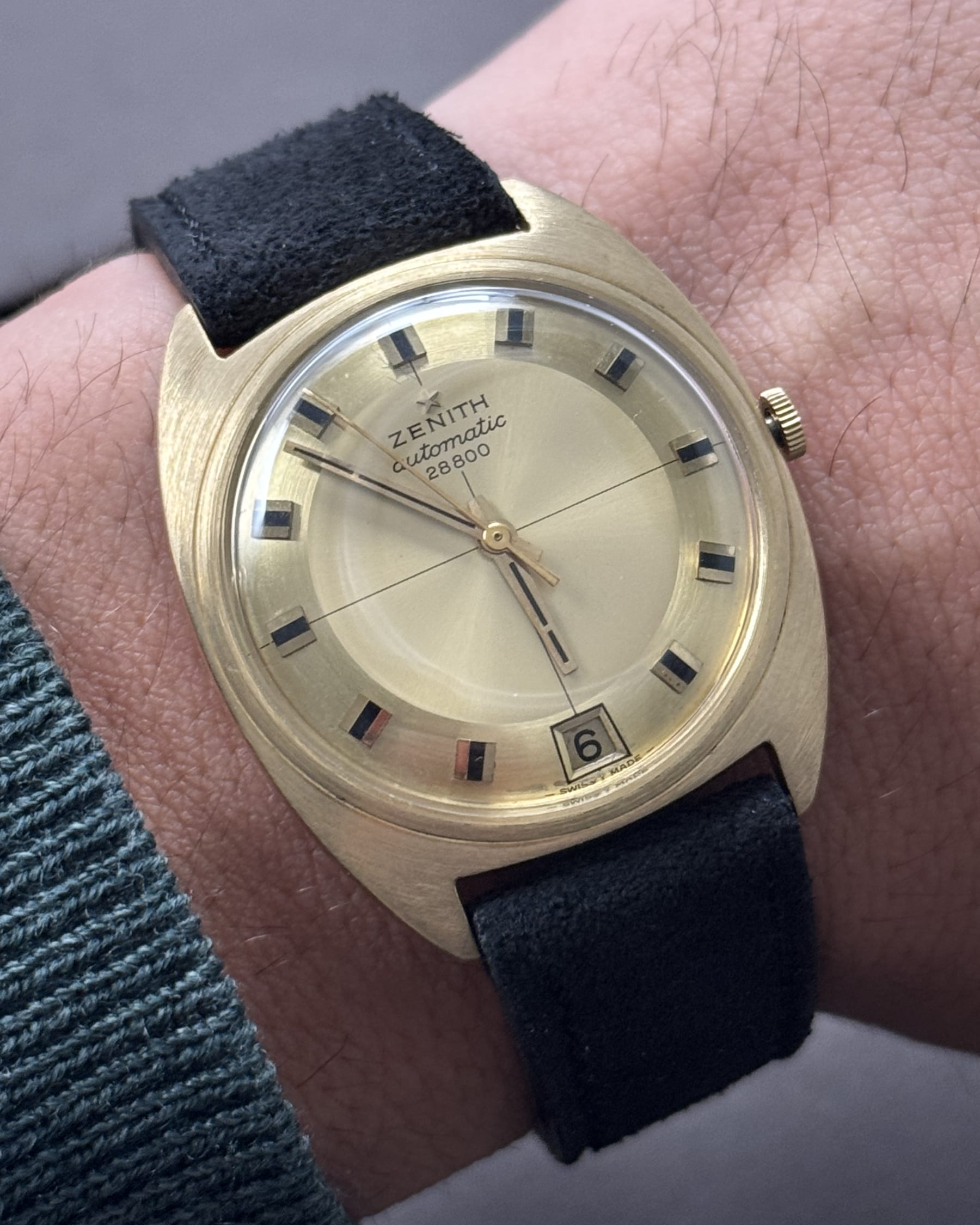 Zenith 28800 automatic date 18kt cal 2562pc-9