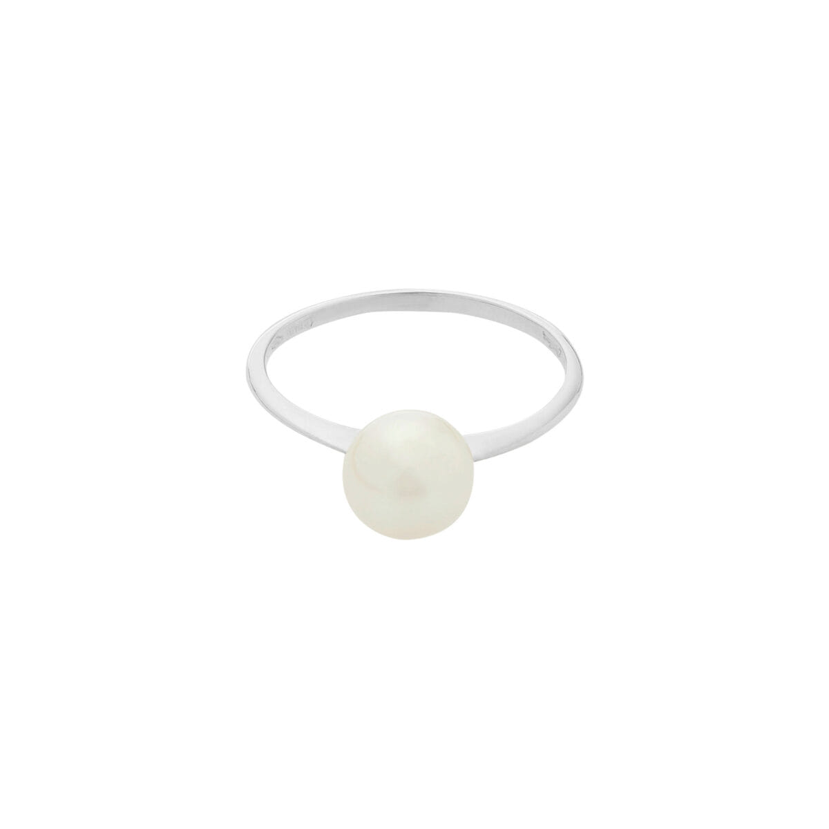 Anello miluna in oro bianco con perla 7,5 mm-1