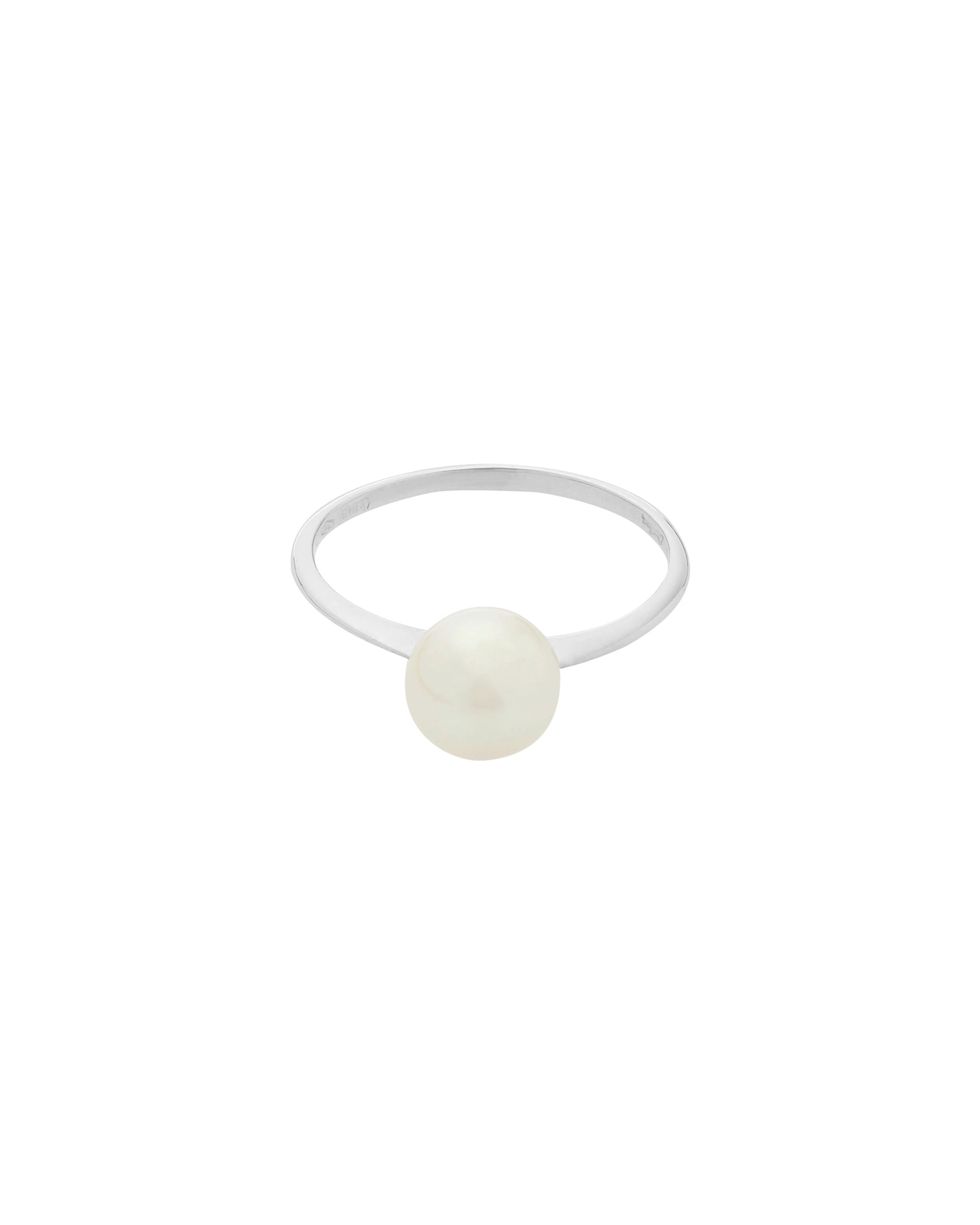 Anello miluna in oro bianco con perla 7,5 mm-1