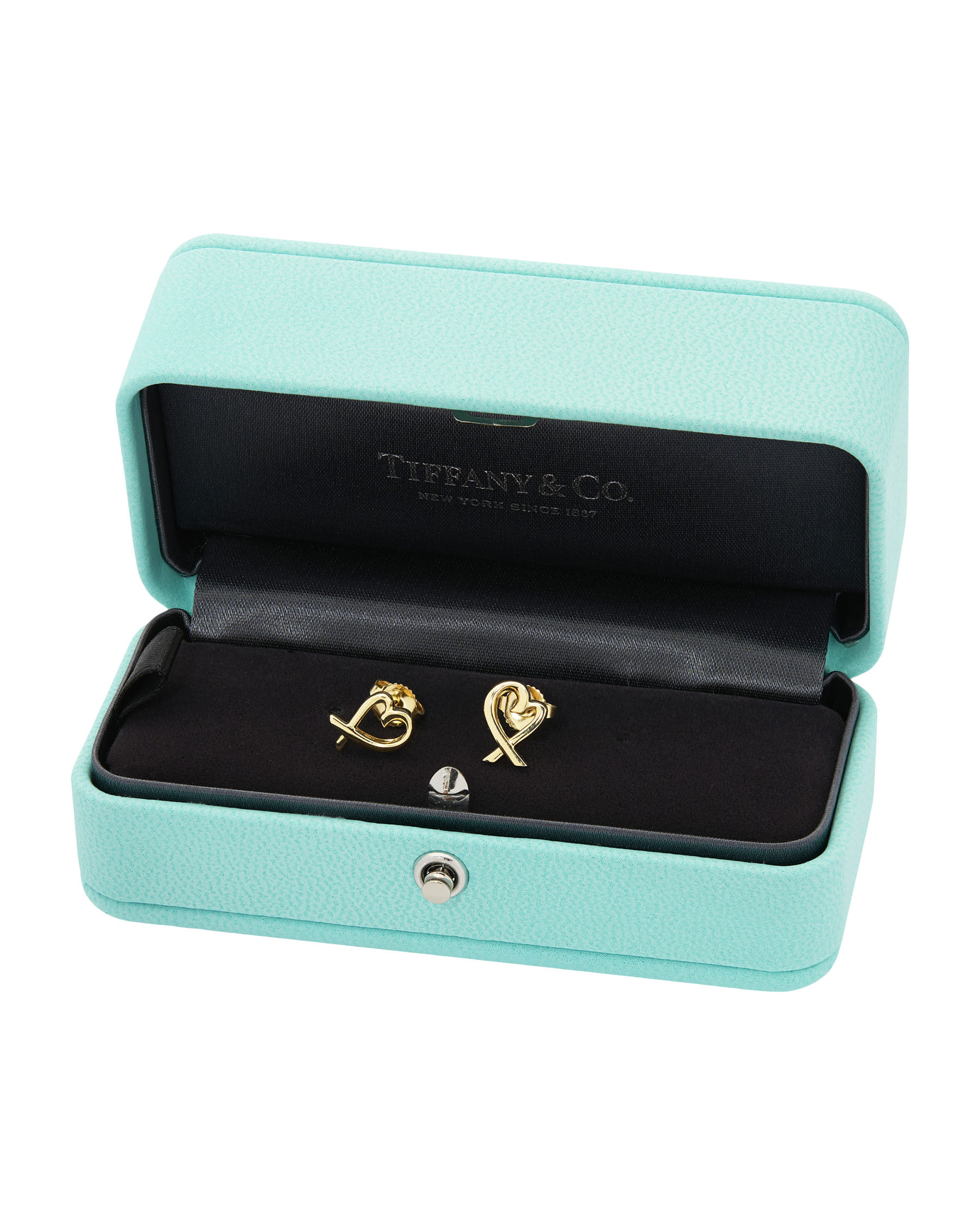 Orecchini tiffany & co. paloma picasso loving heart in oro giallo 18kt-3
