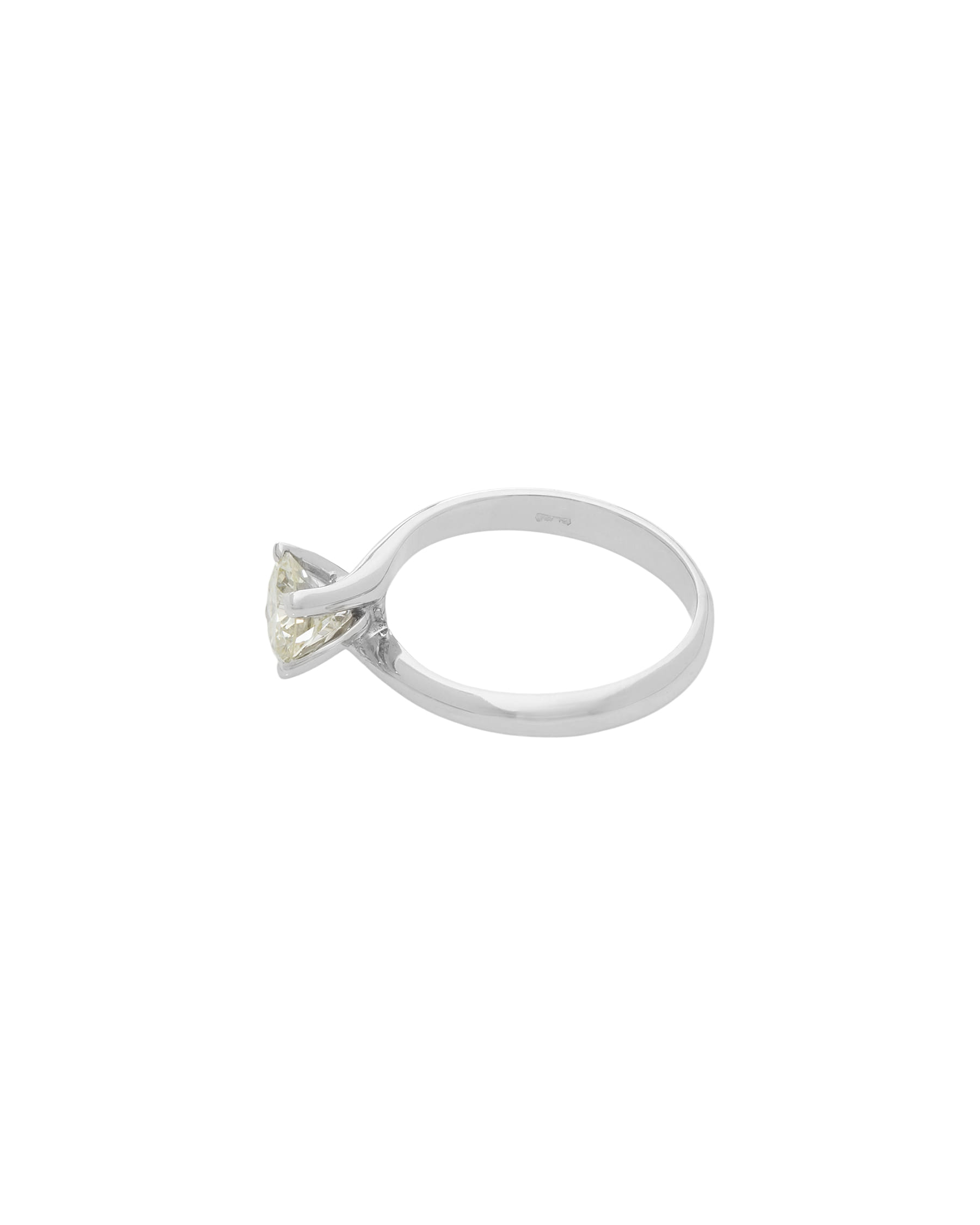 Anello solitario valentino in oro bianco con diamante 1,07 ct-2