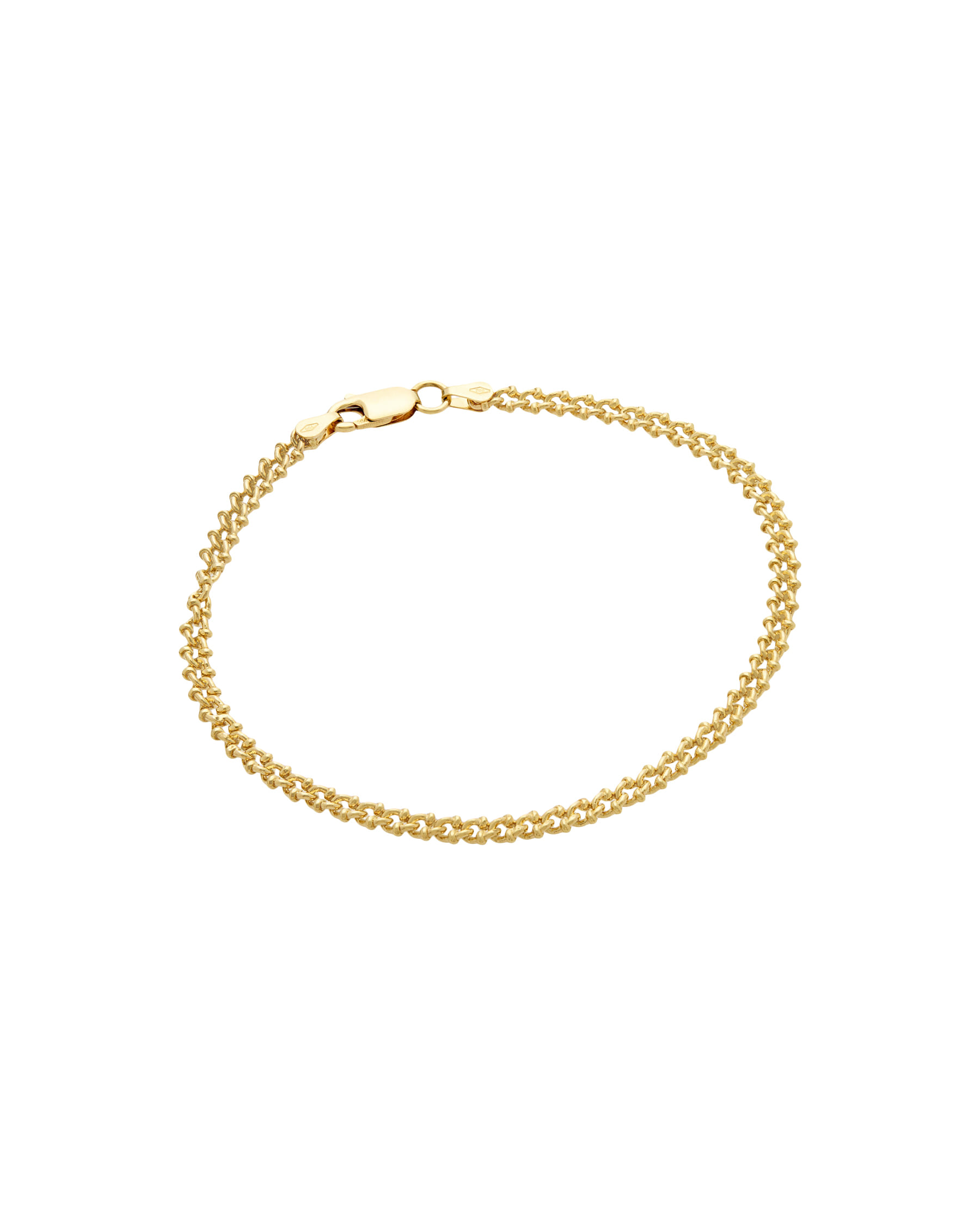 Bracciale in oro giallo 18kt maglia doppia c-1