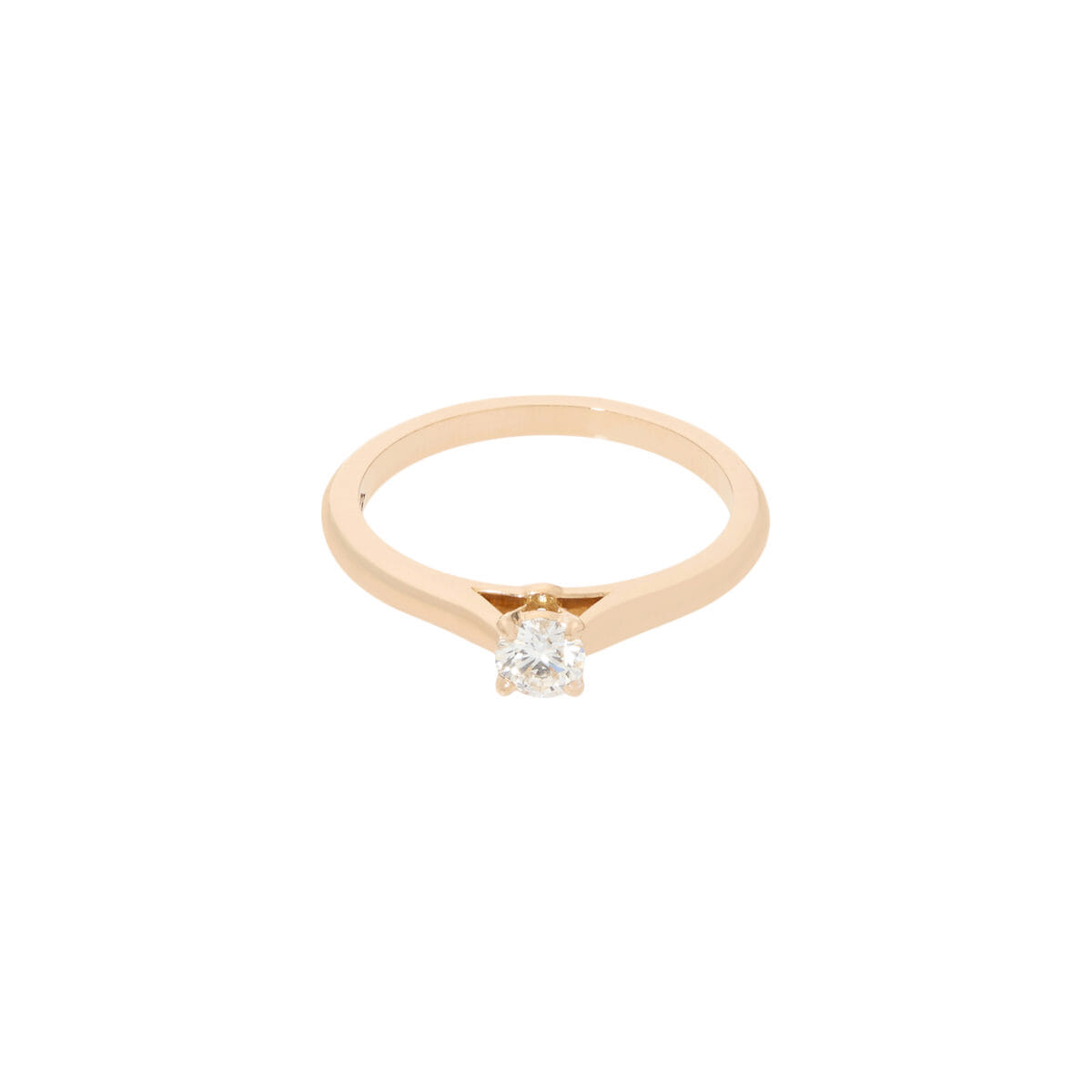 Anello solitario 1895 cartier in oro rosa con diamante 0,21 ct-1