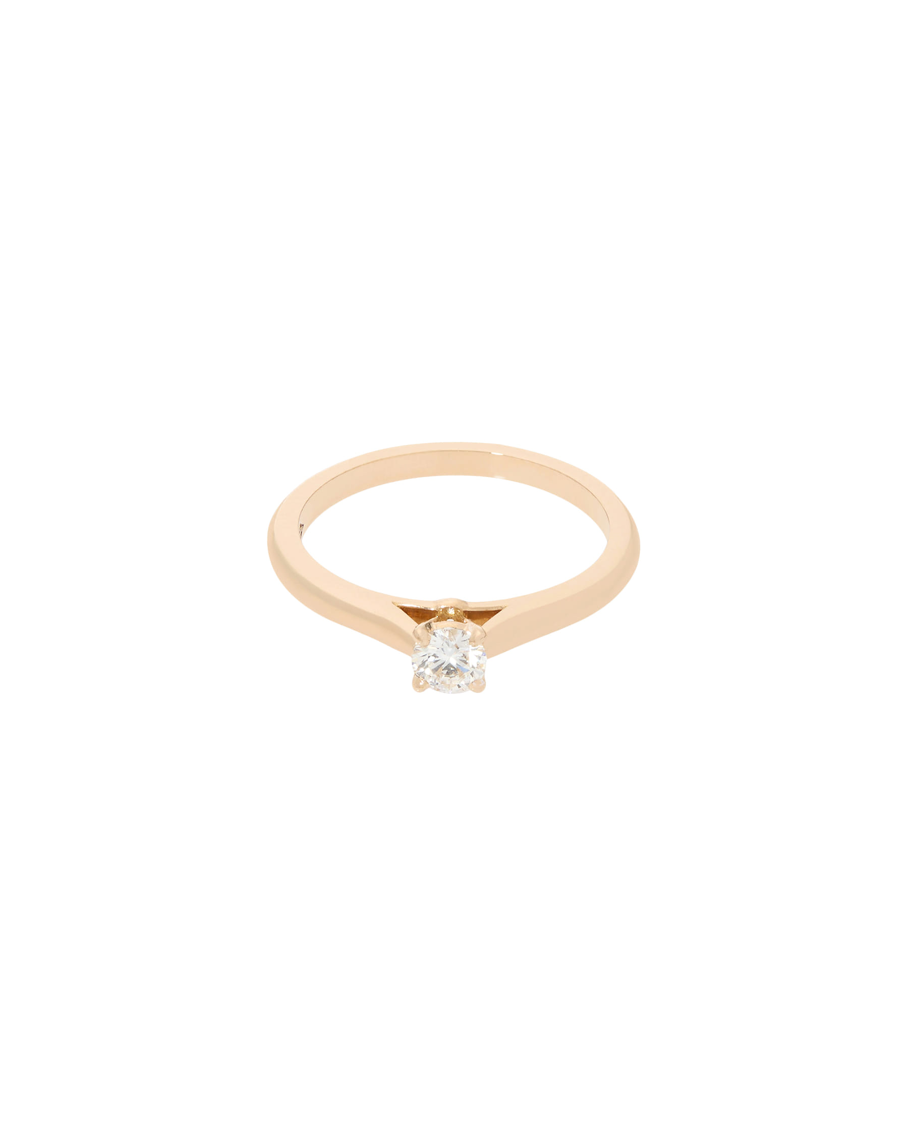 Anello solitario 1895 cartier in oro rosa con diamante 0,21 ct-1