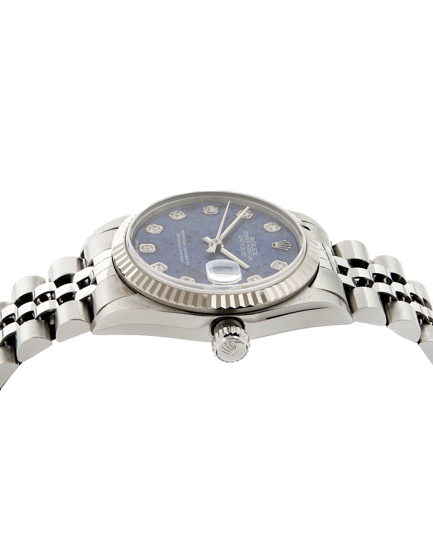 Rolex datejust 31 mm sodalite diamond dial ref 78274-4