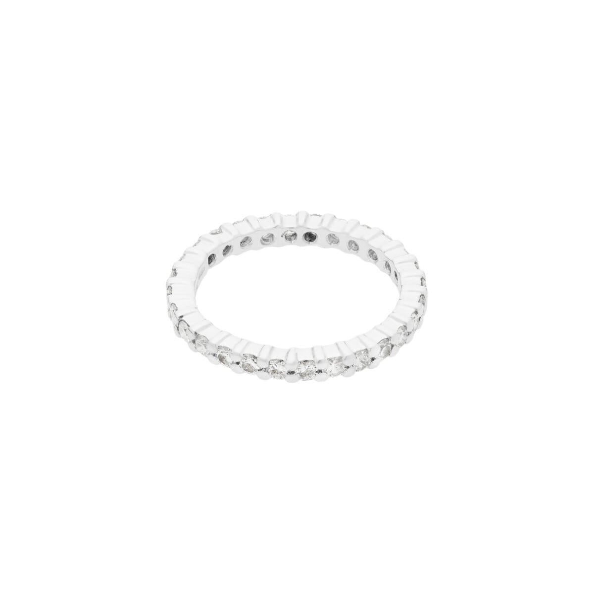 Anello eternity damiani in oro bianco e diamanti-1