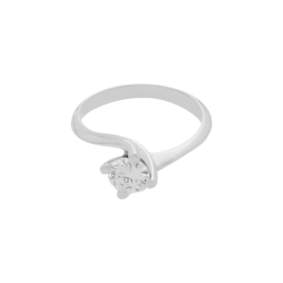 Anello solitario valentino in oro bianco con diamante 0,67 ct-1