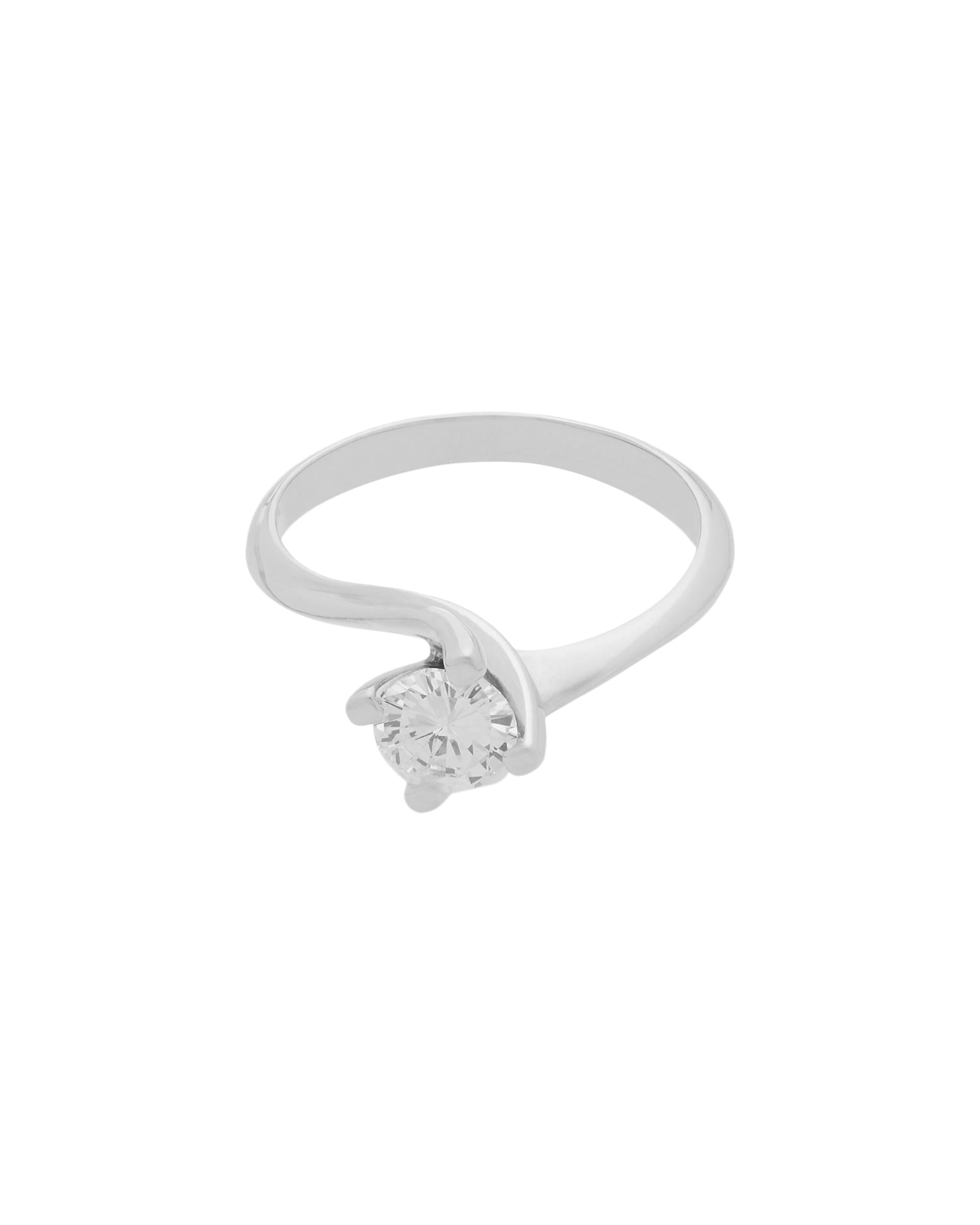 Anello solitario valentino in oro bianco con diamante 0,67 ct-1