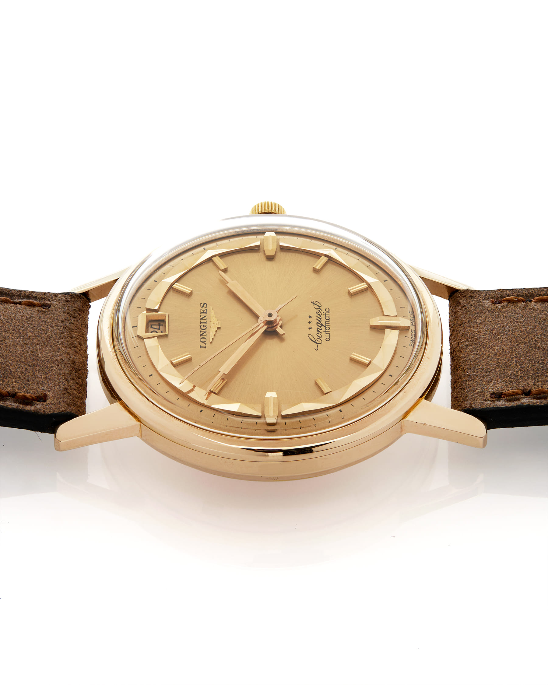 Longines conquest automatic rose gold 18kt ref 9025-3