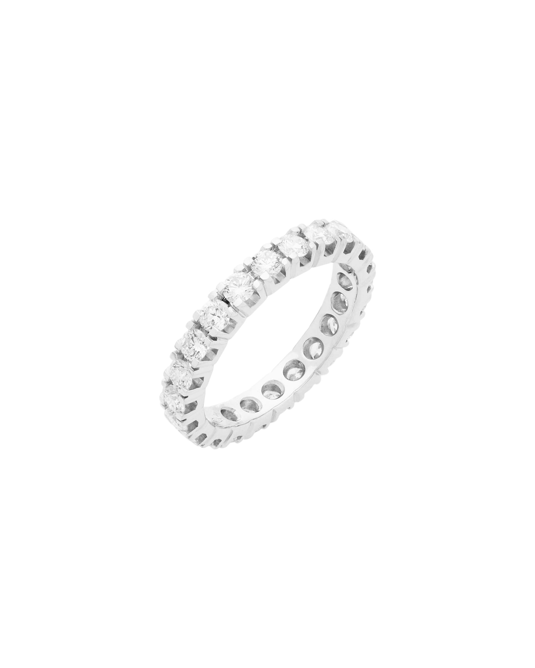 Anello eternity in oro bianco con diamanti 1,43 ct-1