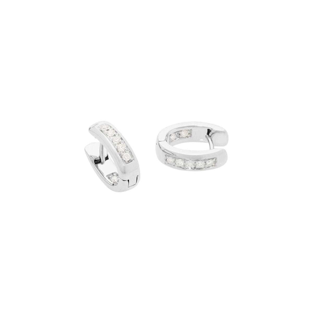 Orecchini cerchietto leopizzo in oro bianco con diamanti-1